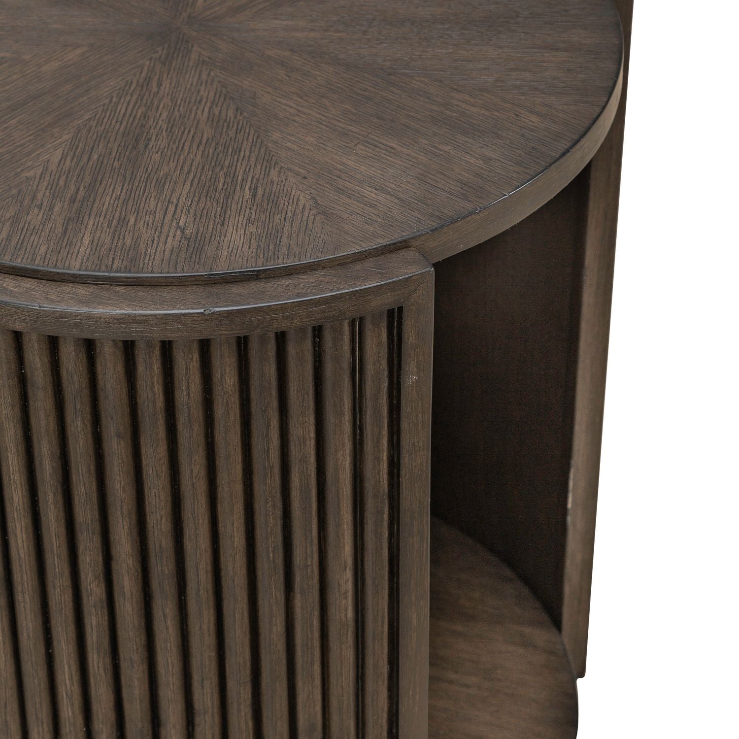 City View Round End Table in Coffee Bean - Luxury Home Furniture (MI)