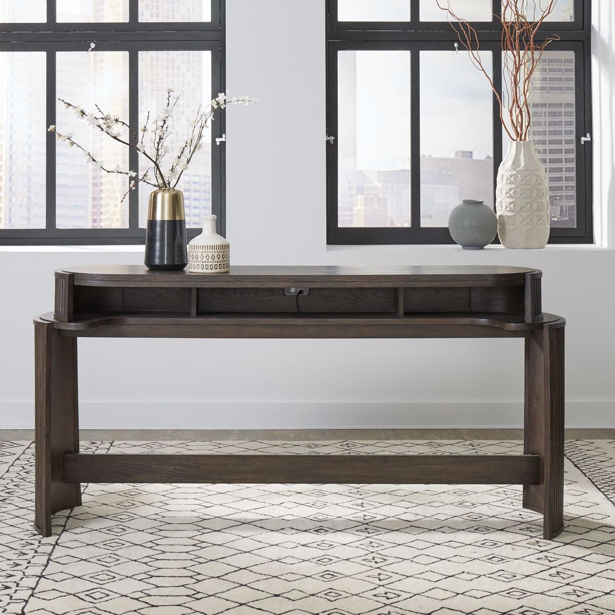 Liberty Furniture City View Console Bar Table in Coffee Bean image