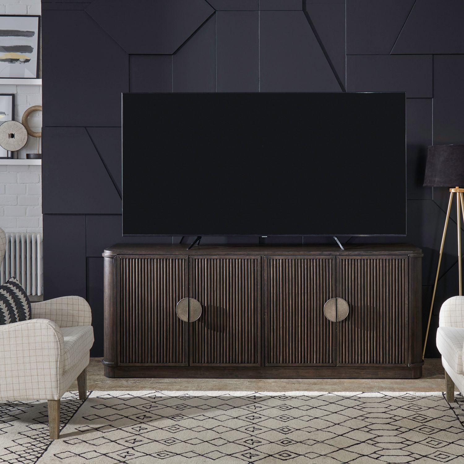 City View 82 Inch TV Console in Coffee Bean image