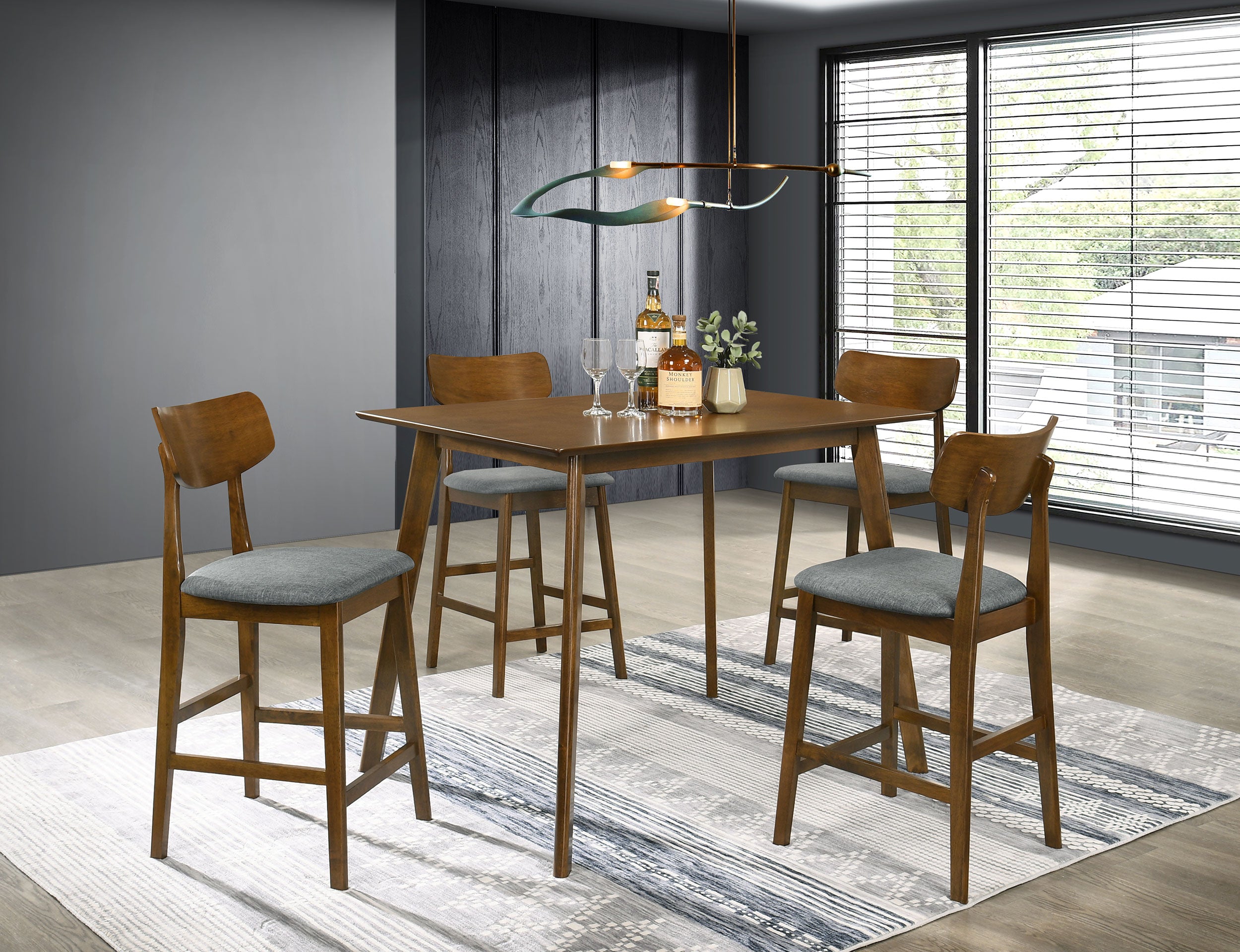 Robbie 5 Pc Counter Height Dining Set - Luxury Home Furniture (MI)