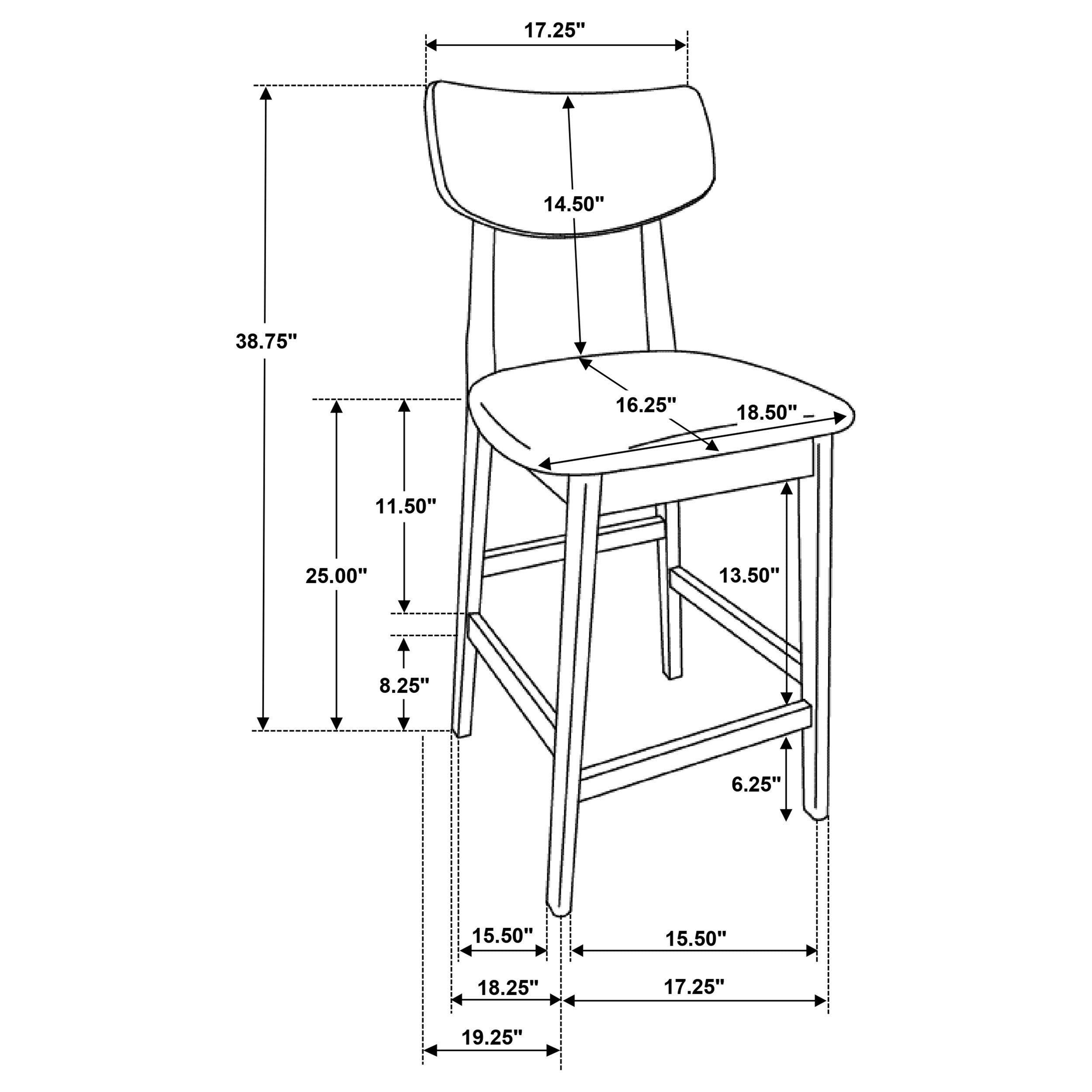 Robbie 5 Pc Counter Height Dining Set - Luxury Home Furniture (MI)