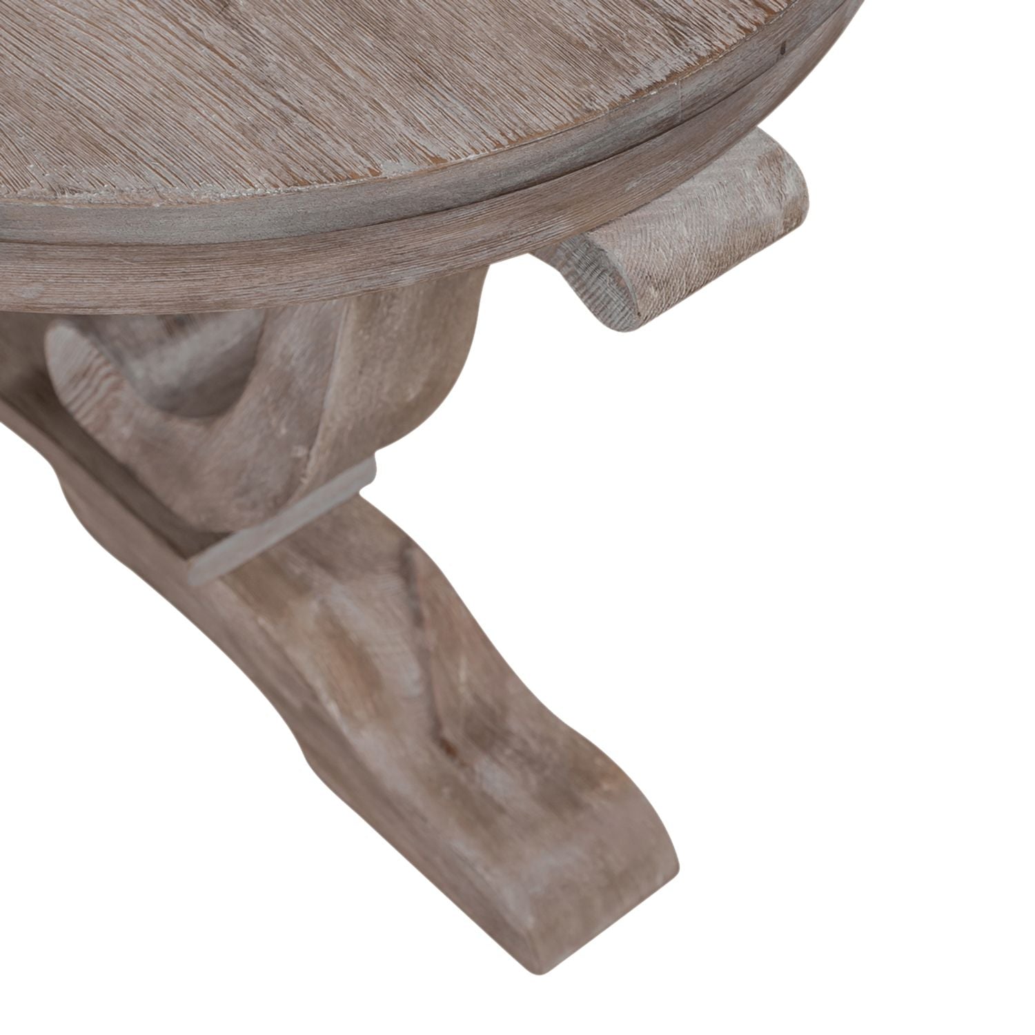Greystone Mill Oval Cocktail Table in Stone White - Luxury Home Furniture (MI)