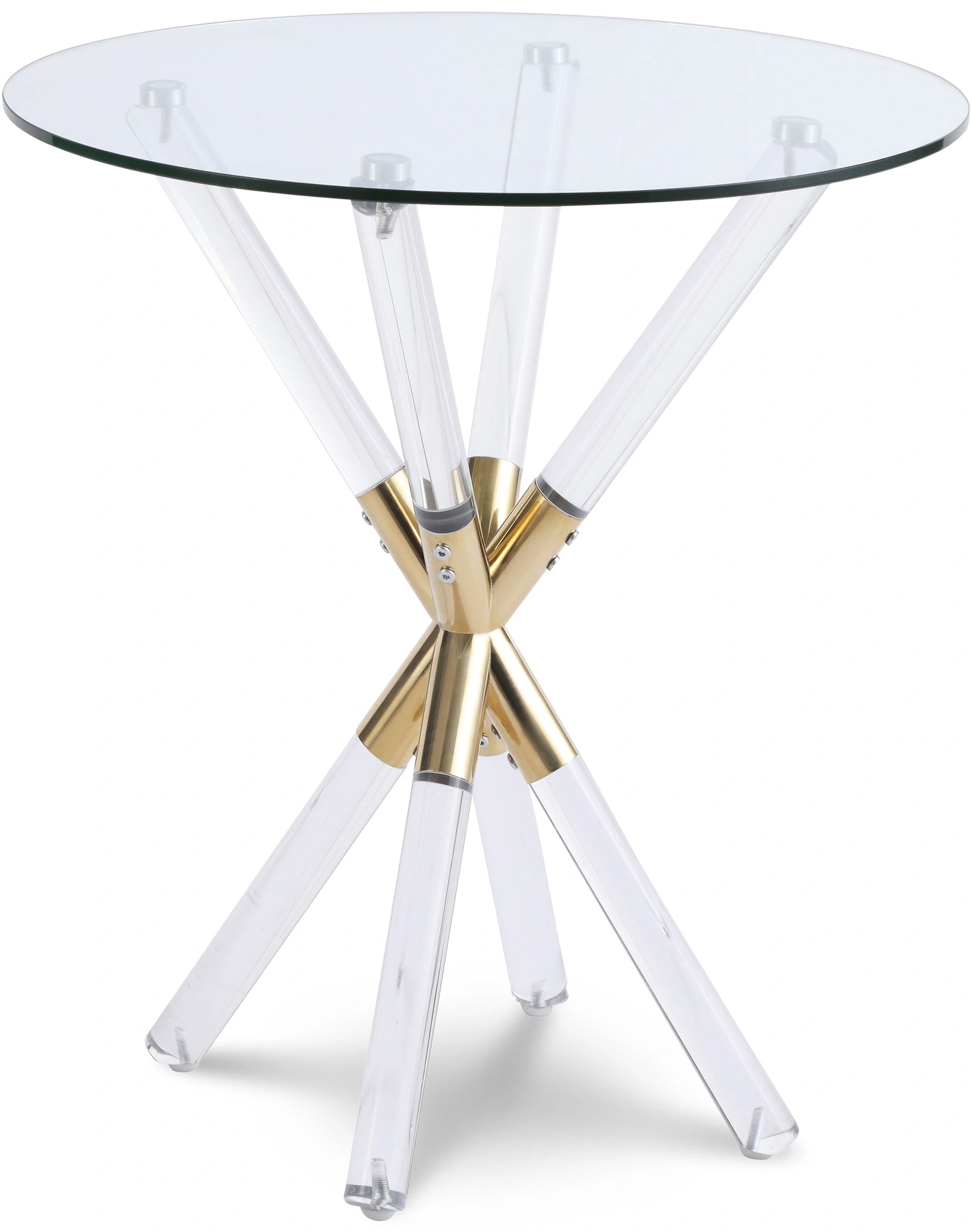 Mercury Acrylic/Gold End Table