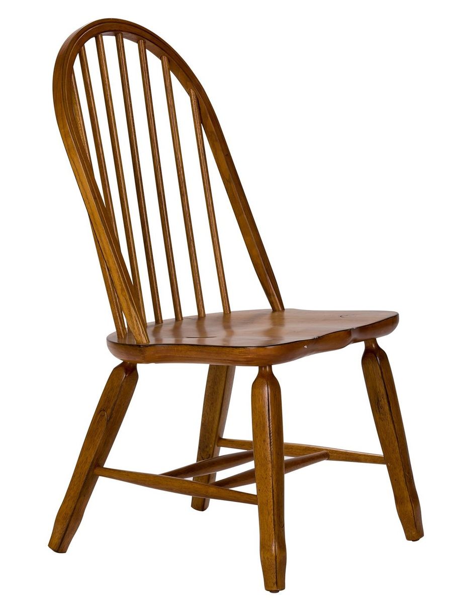 Liberty Furniture Treasures Bow Back Side Chair in Oak (Set of 2)