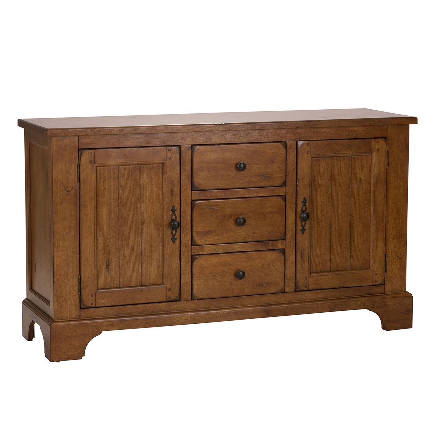 Treasures Buffet in Rustic Oak Finish