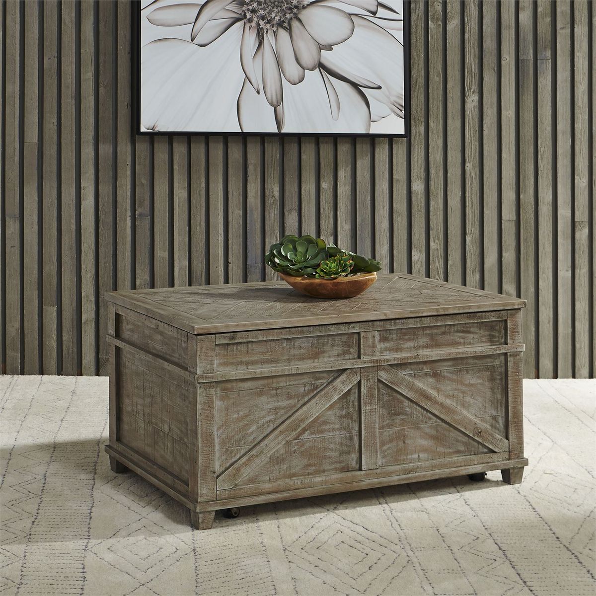 Liberty Parkland Falls Storage Trunk in Weathered Taupe - Luxury Home Furniture (MI)