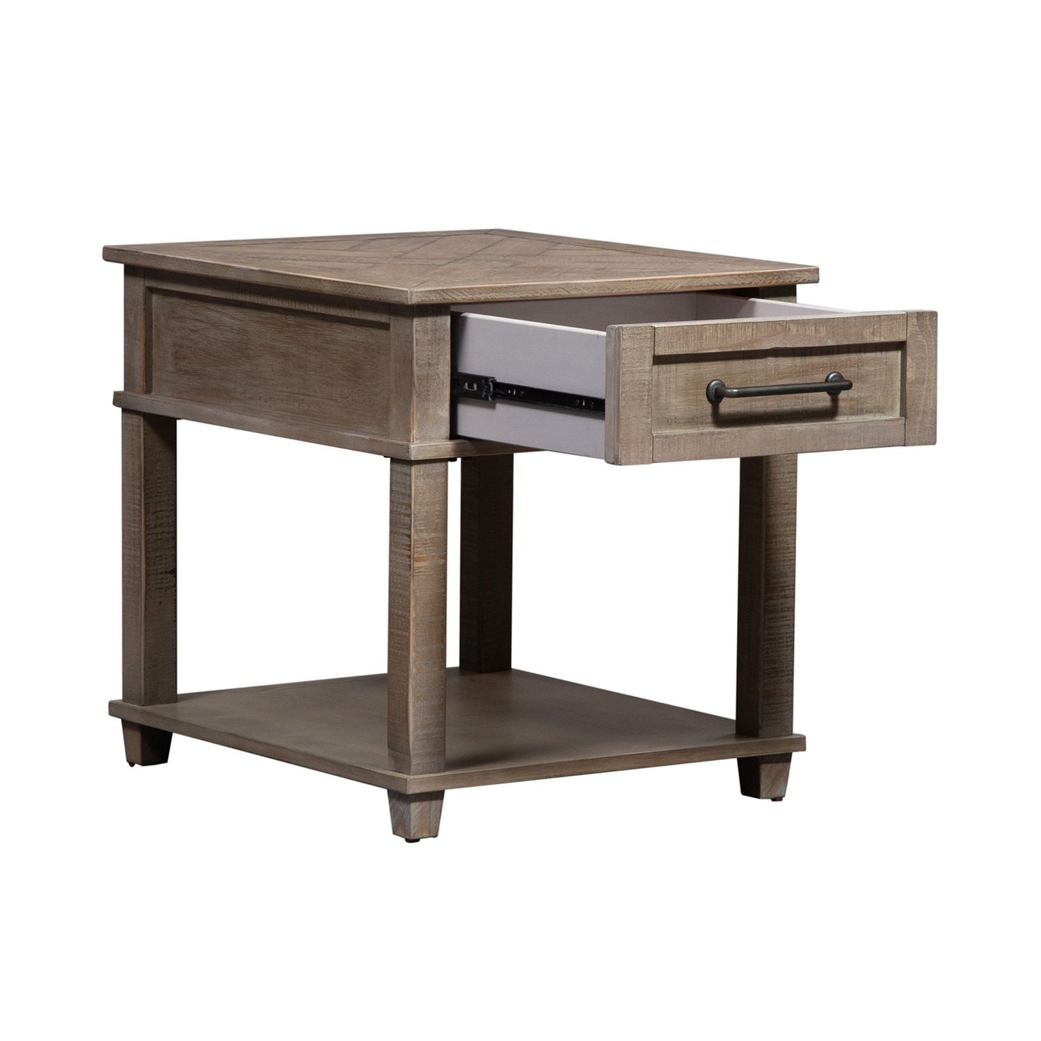 Parkland Falls Rectangular End Table in Weathered Taupe - Luxury Home Furniture (MI)