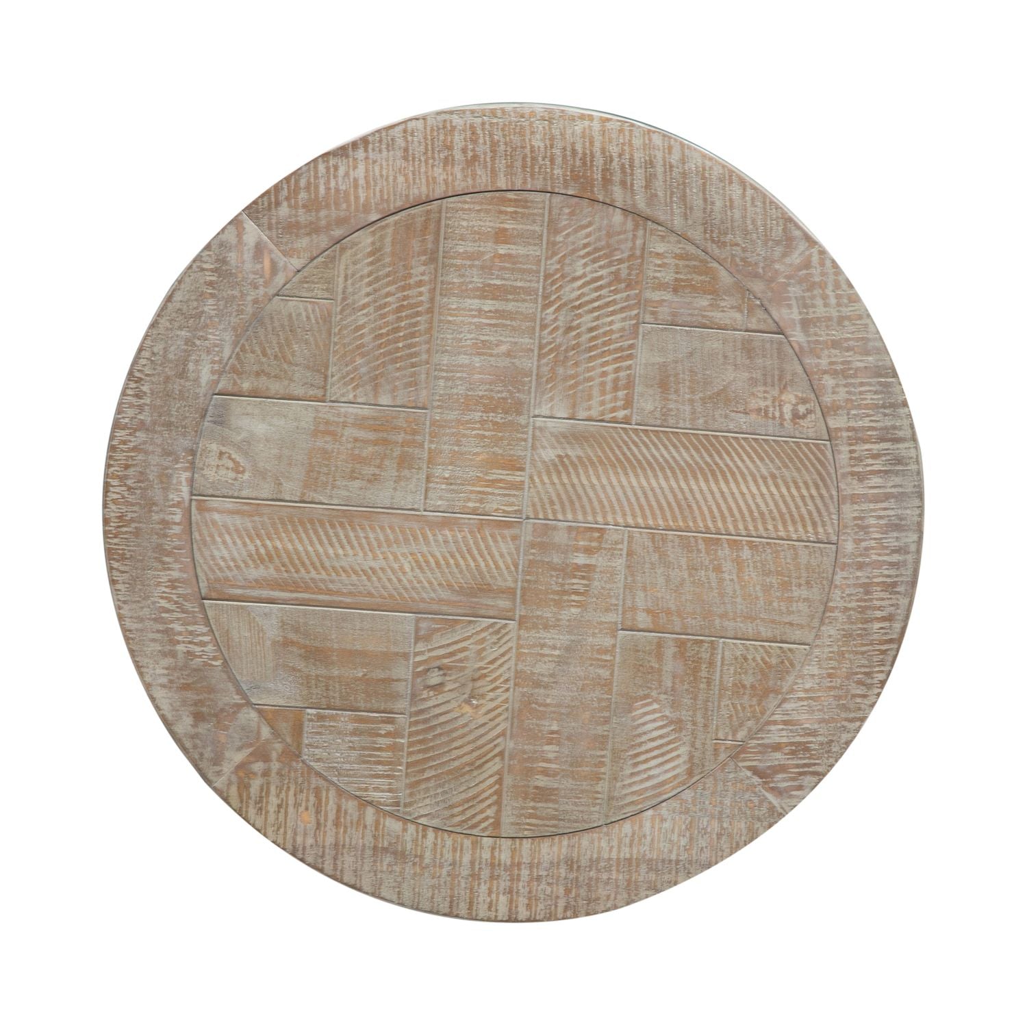 Parkland Falls Round End Table in Weathered Taupe - Luxury Home Furniture (MI)