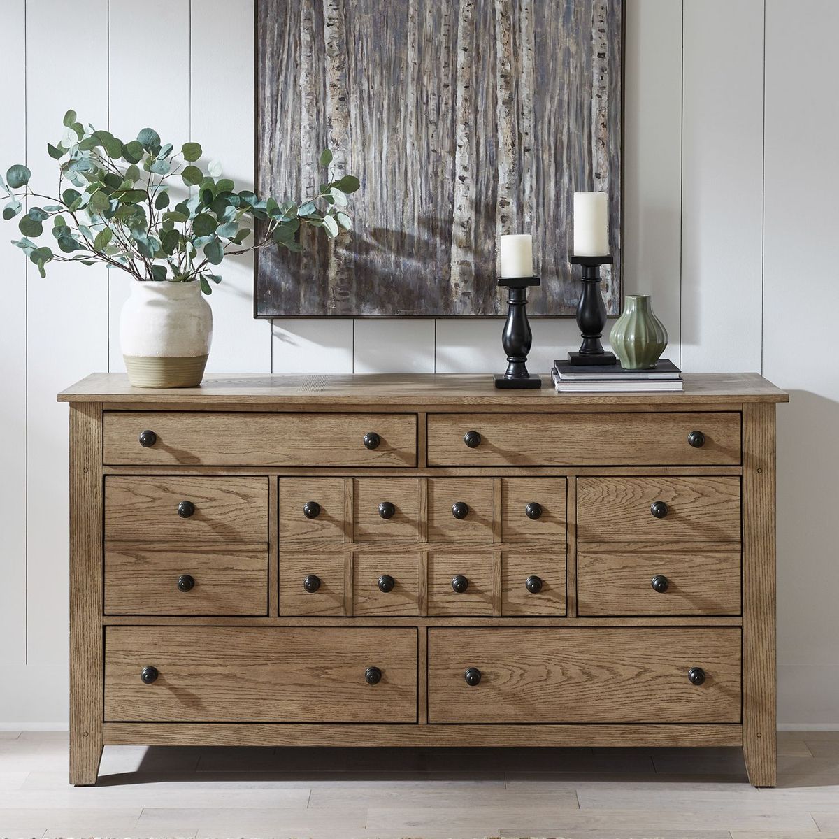 Liberty Furniture Grandpas Cabin 7 Drawer Dresser in Sandstone - Luxury Home Furniture (MI)