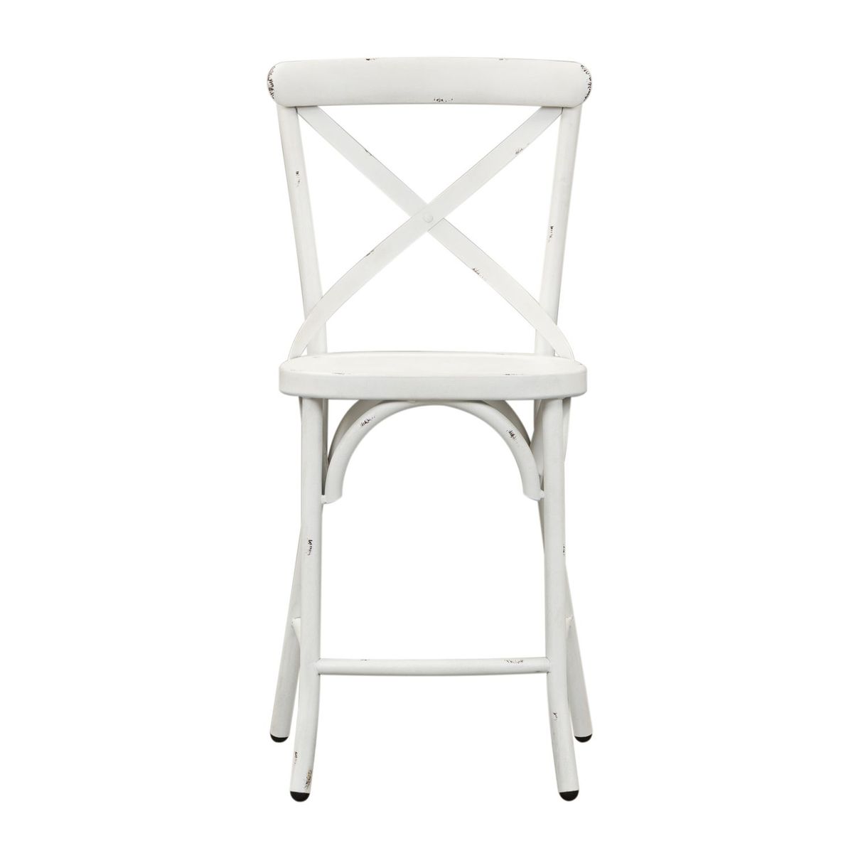 Liberty Furniture Vintage Series X Back Counter Chair in Antique White (Set of 2) image