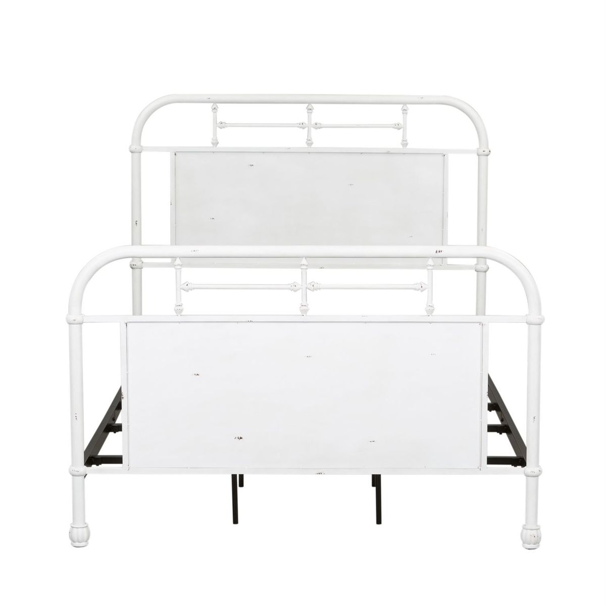 Liberty Furniture Vintage Series Full Metal Bed in Antique White - Luxury Home Furniture (MI)