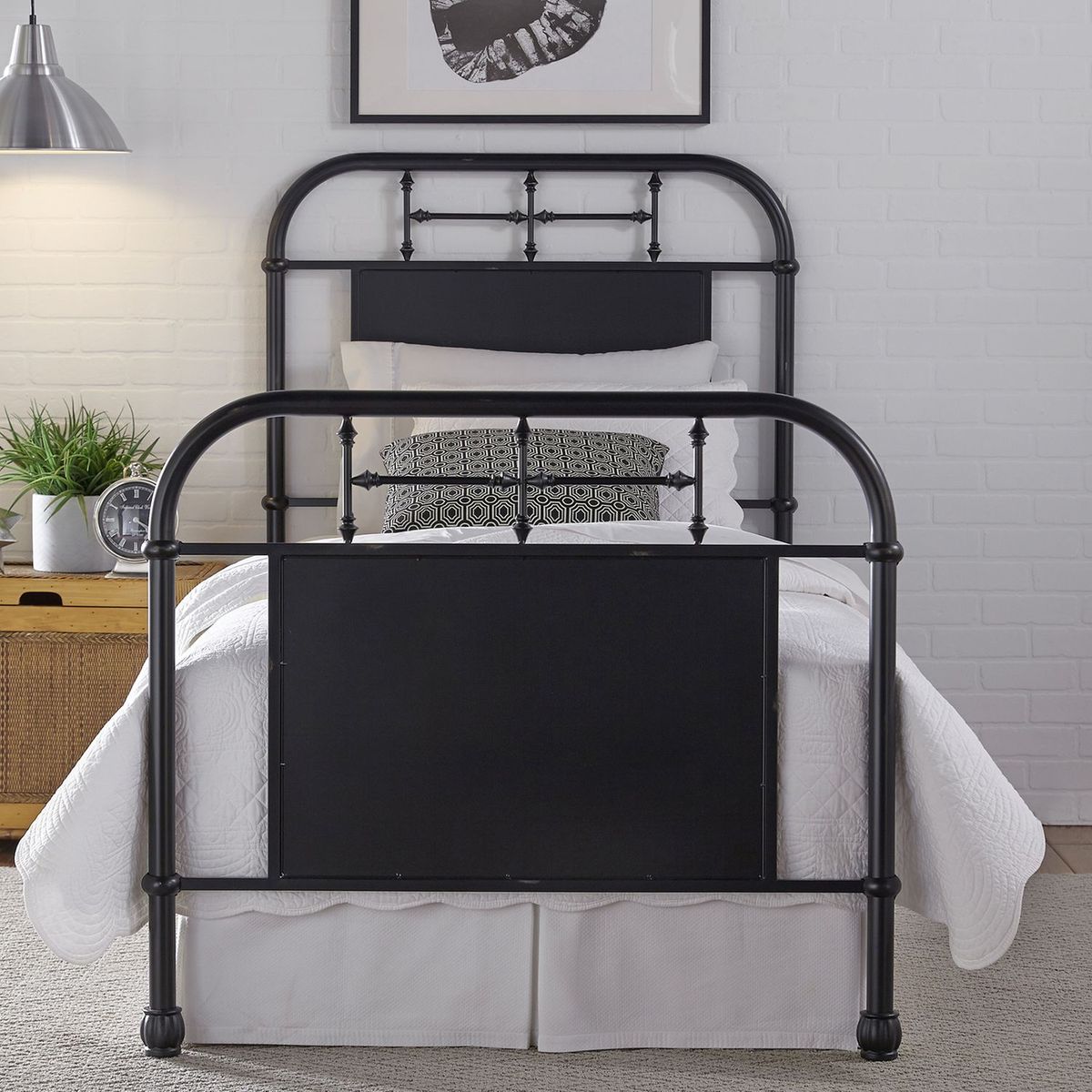 Liberty Furniture Vintage Series Twin Metal Bed in Black - Luxury Home Furniture (MI)