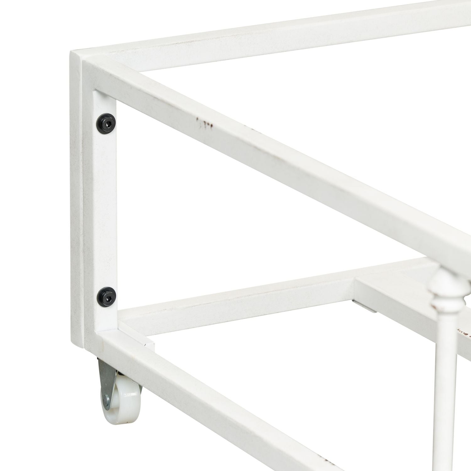 Vintage Series Twin Metal Trundle in Antique White - Luxury Home Furniture (MI)