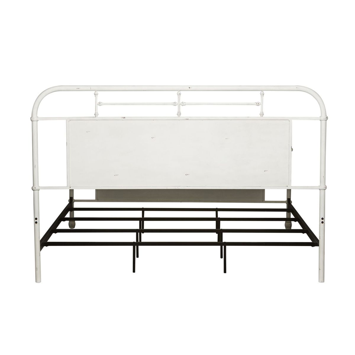 Liberty Furniture Vintage Series Queen Metal Bed in Antique White - Luxury Home Furniture (MI)