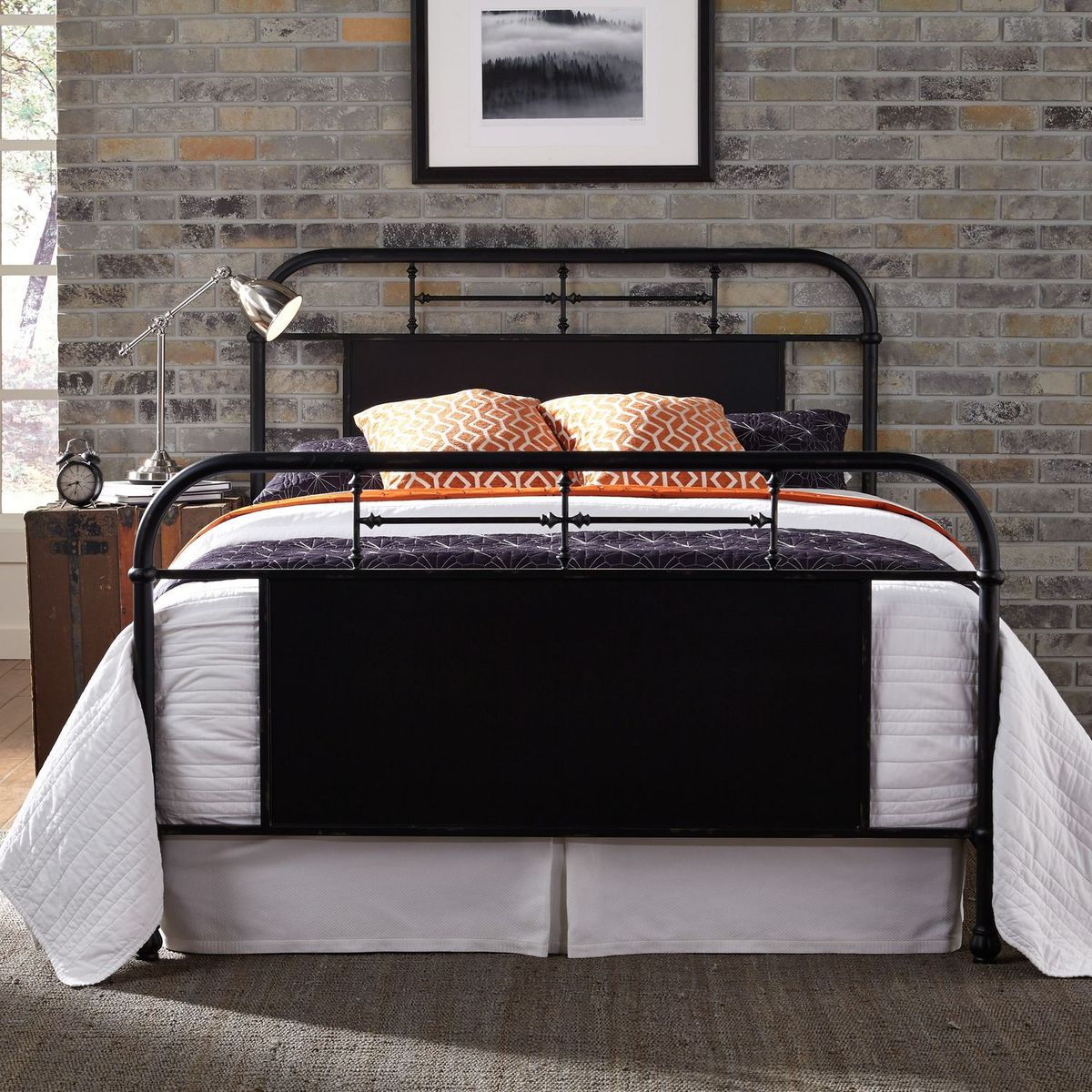 Liberty Furniture Vintage Series Queen Metal Bed in Black - Luxury Home Furniture (MI)