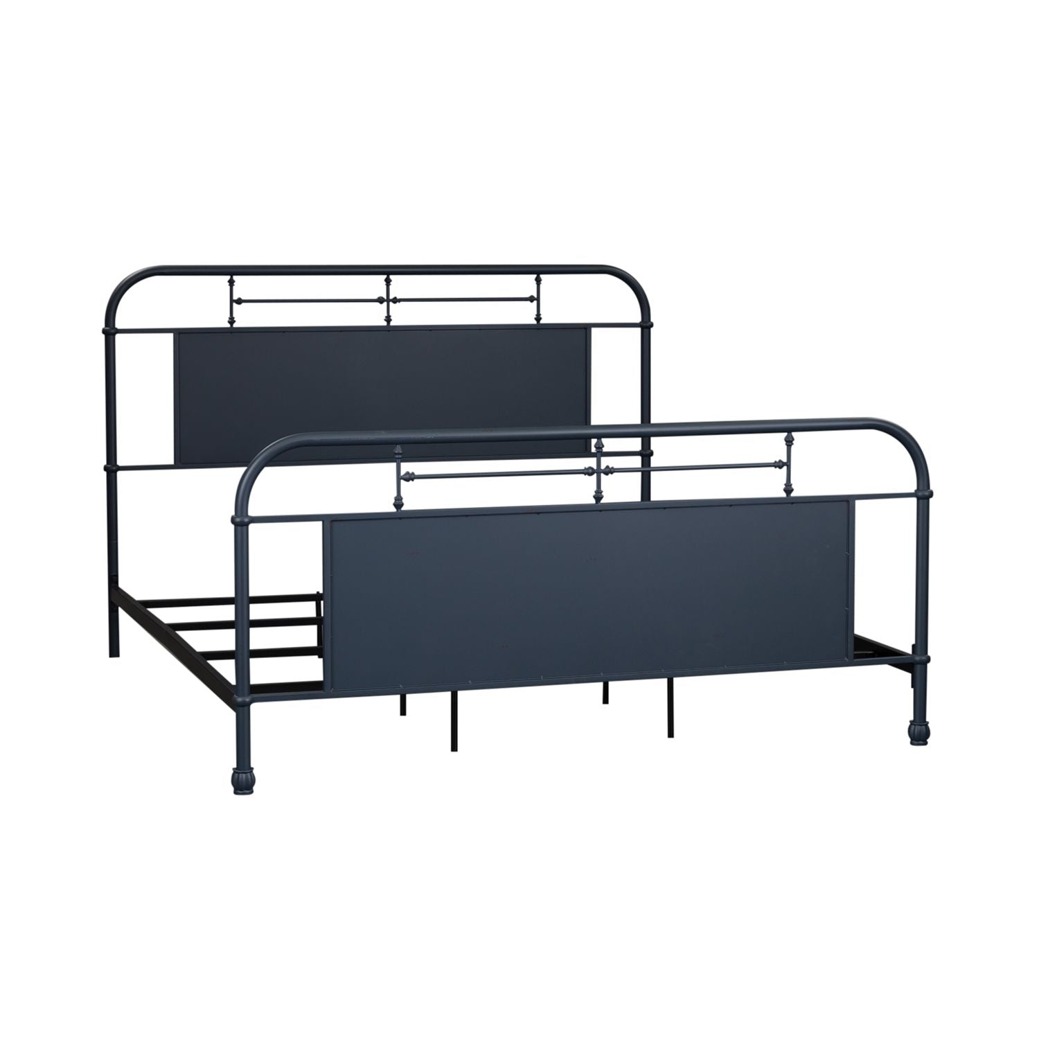 Vintage Series King Metal Bed in Navy - Luxury Home Furniture (MI)