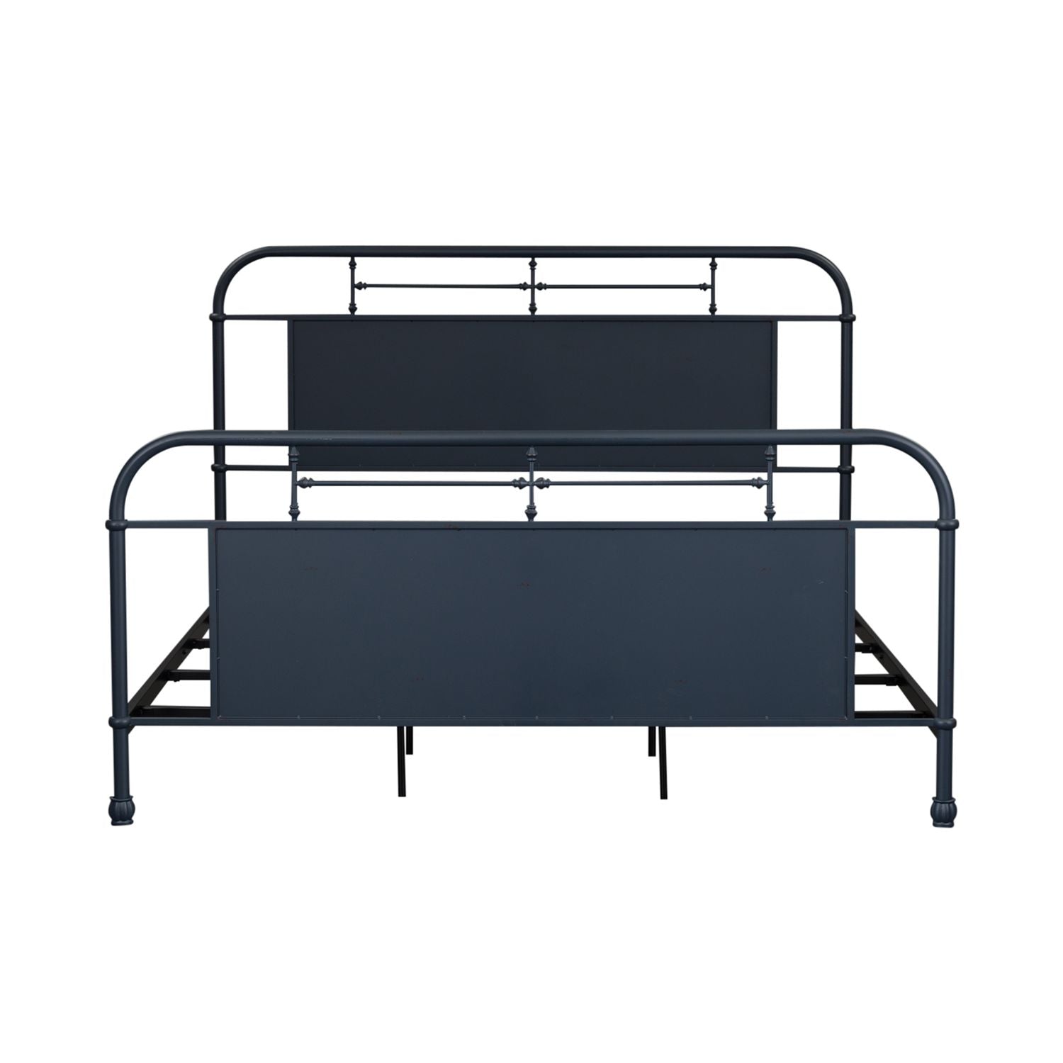 Vintage Series King Metal Bed in Navy - Luxury Home Furniture (MI)