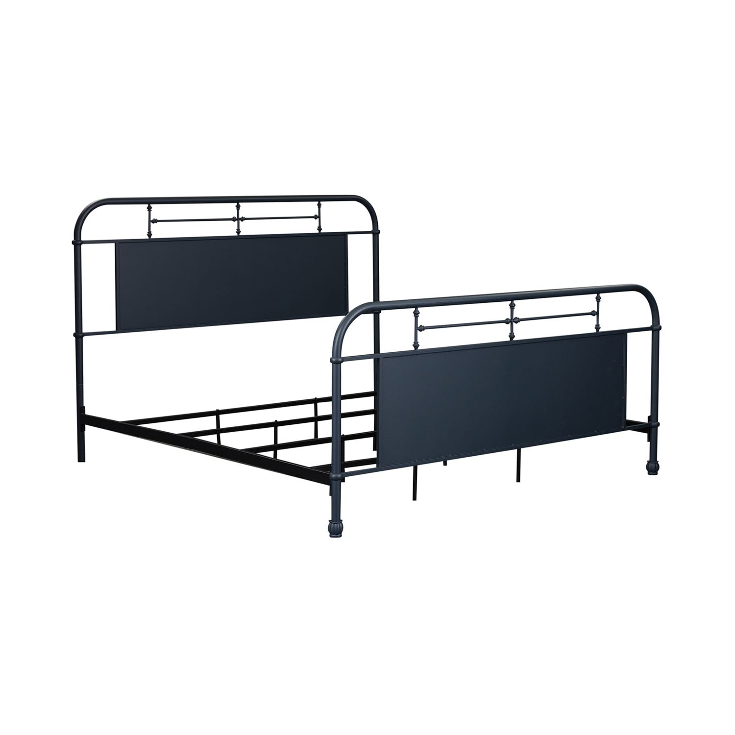 Vintage Series King Metal Bed in Navy - Luxury Home Furniture (MI)