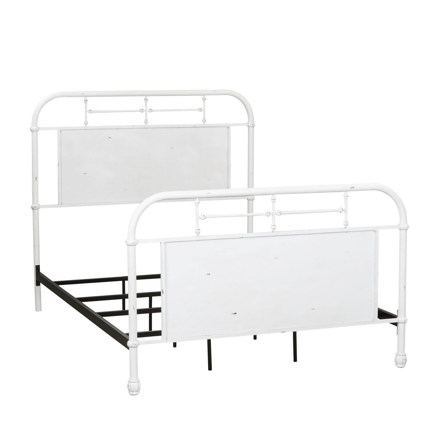 Vintage Series Full Metal Bed in Antique White - Luxury Home Furniture (MI)