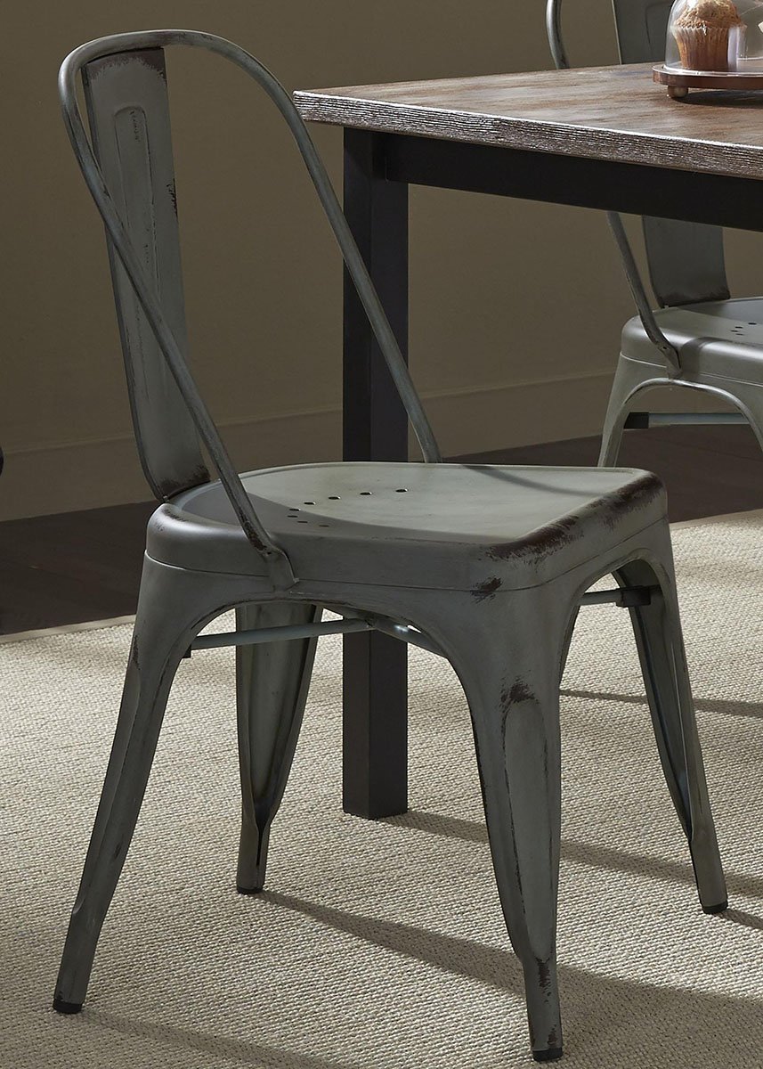 Liberty Furniture Vintage Dining Series Bow Back Dining Side Chair in Green (Set of 2) - Luxury Home Furniture (MI)