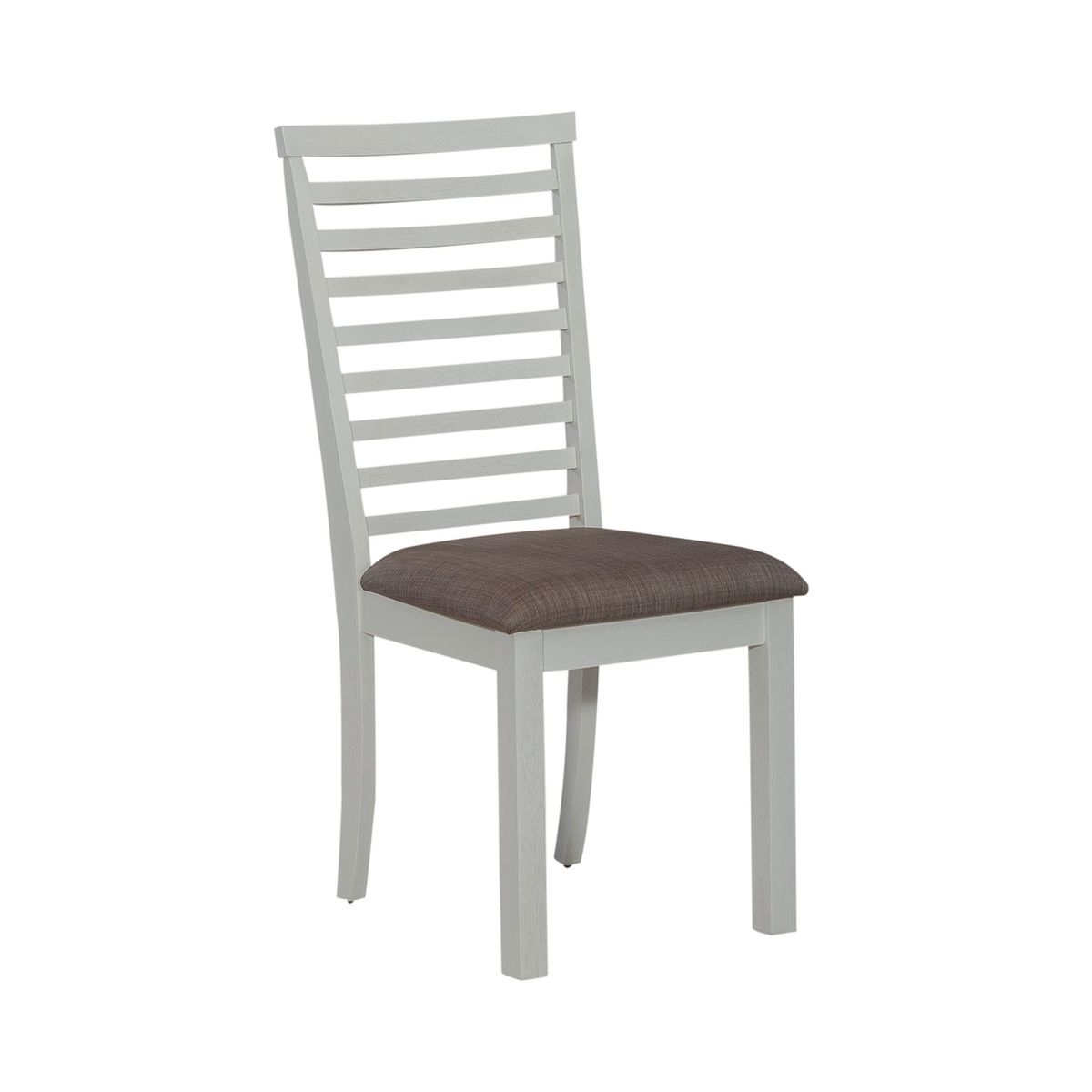 Liberty Furniture Brook Bay Uph Ladder Back Side Chair (Set of 2) in Textured White image