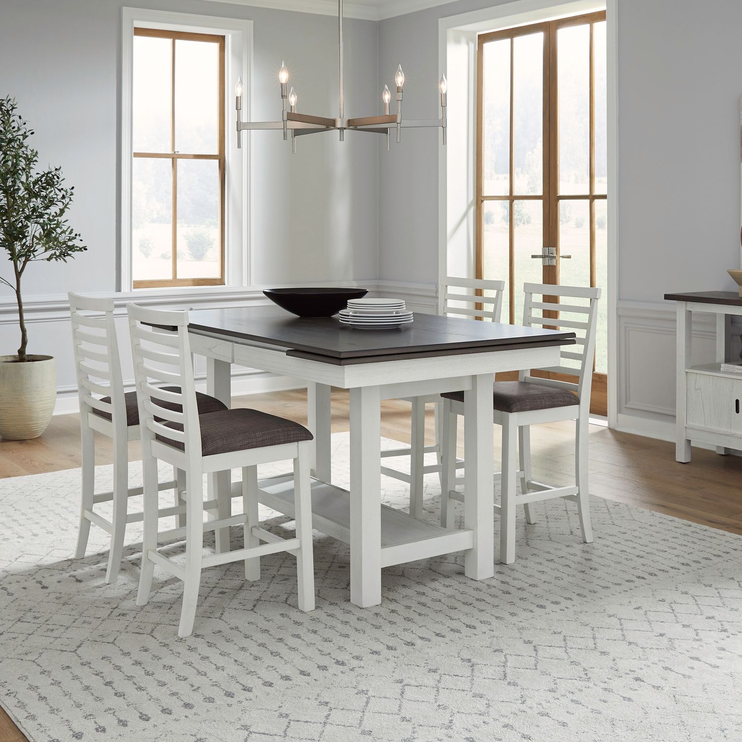 Brook Bay 5 Piece Gathering Trestle Table image