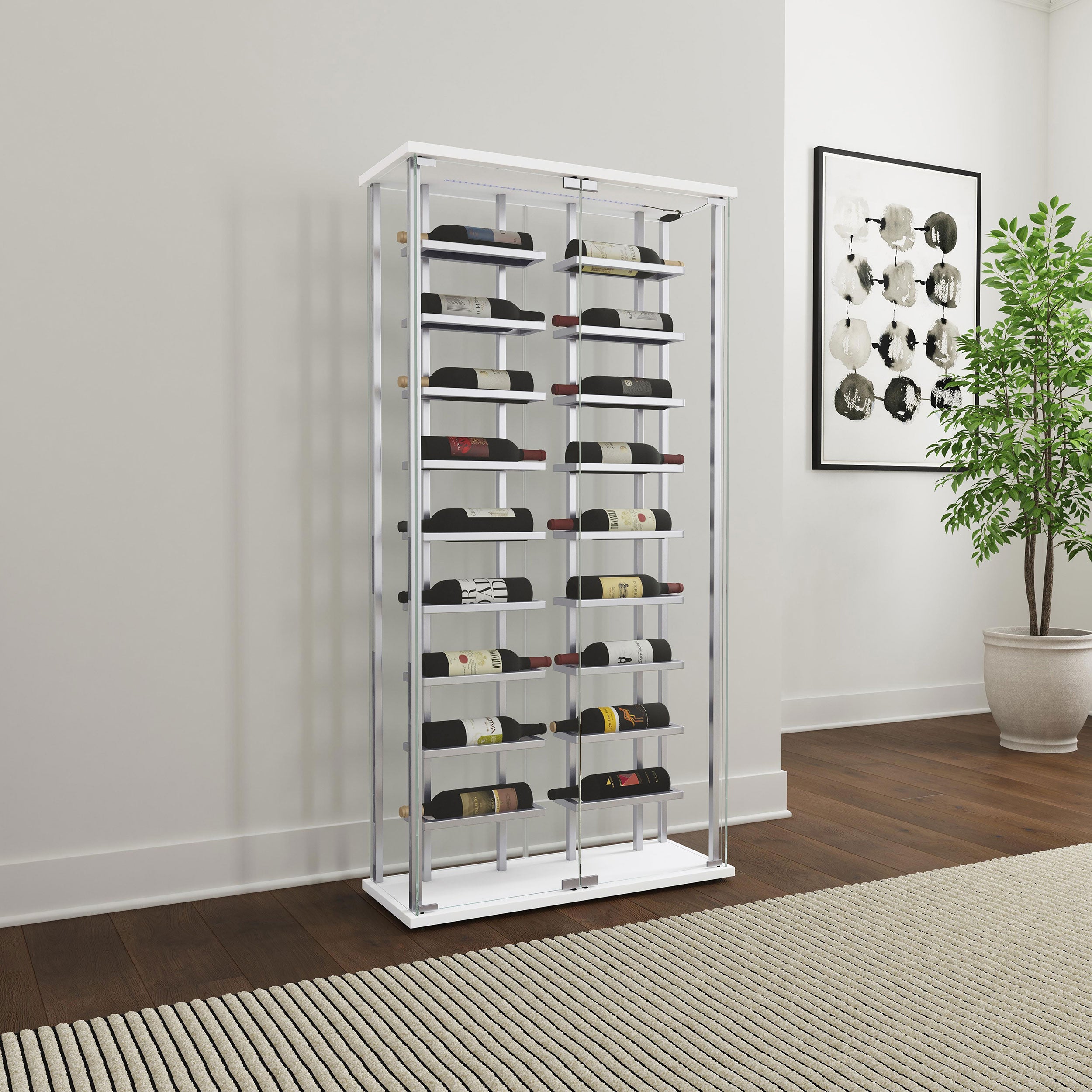 Montara Wine Cabinet with LED Lighting - Luxury Home Furniture (MI)