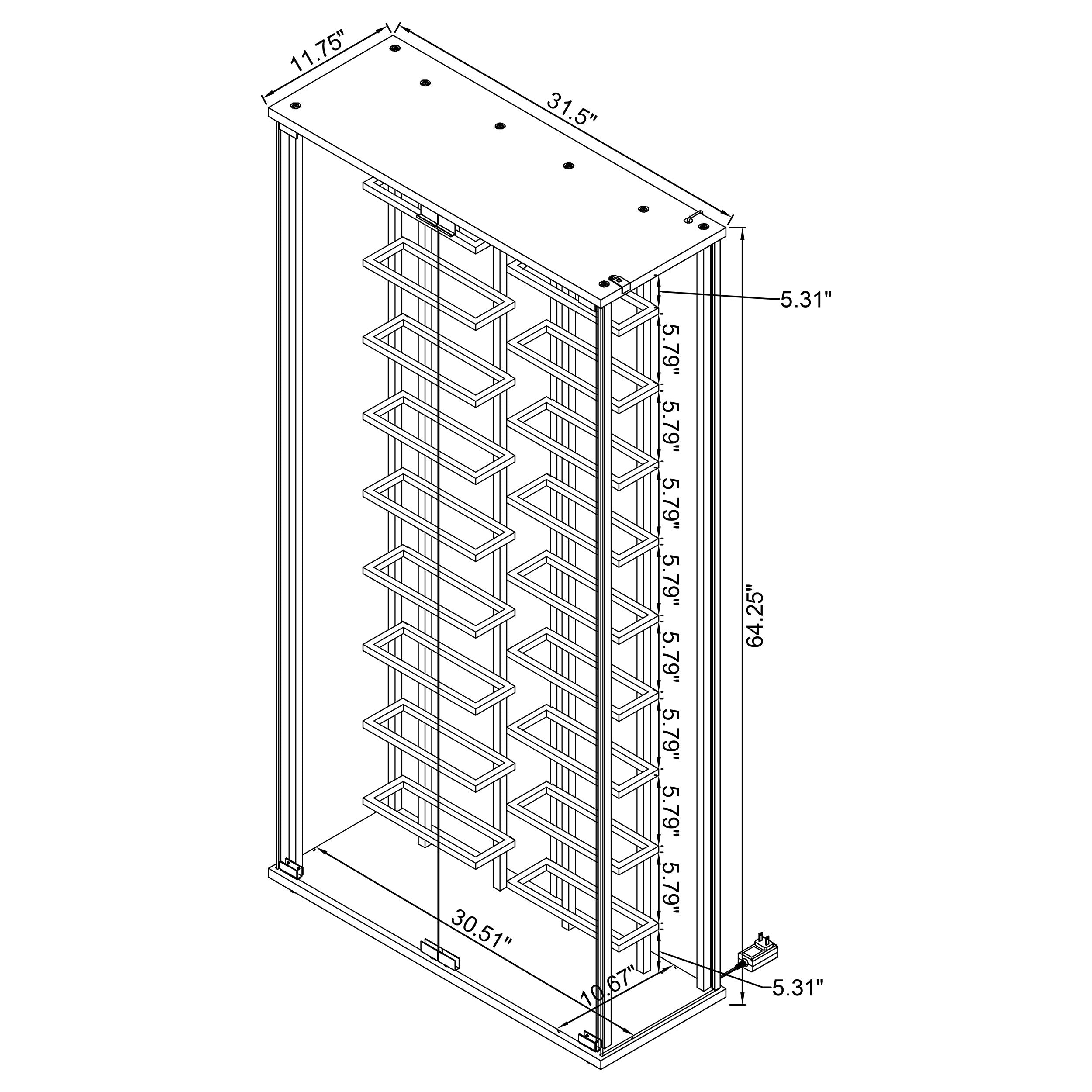 Montara Wine Cabinet with LED Lighting - Luxury Home Furniture (MI)