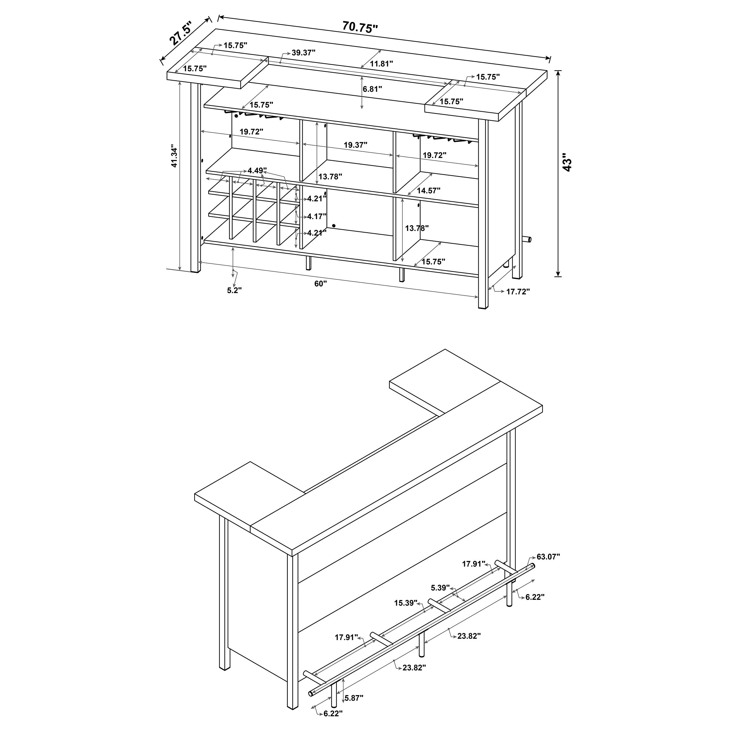 Bellemore Home Bar - Luxury Home Furniture (MI)