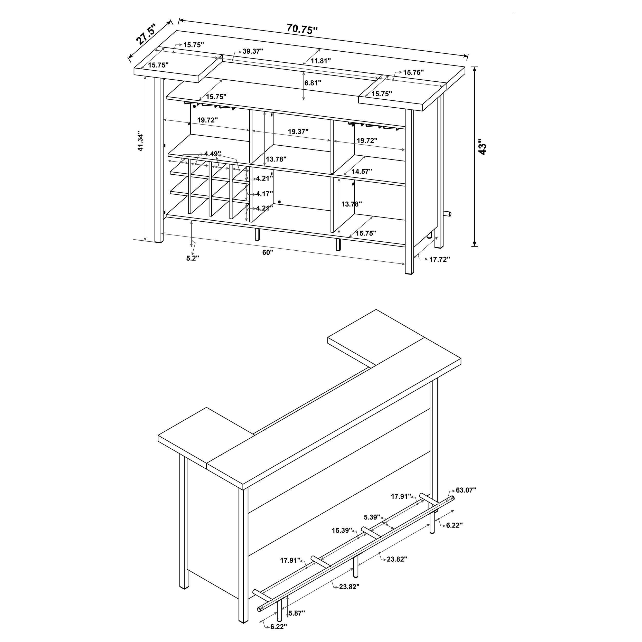 Bellemore Home Bar - Luxury Home Furniture (MI)