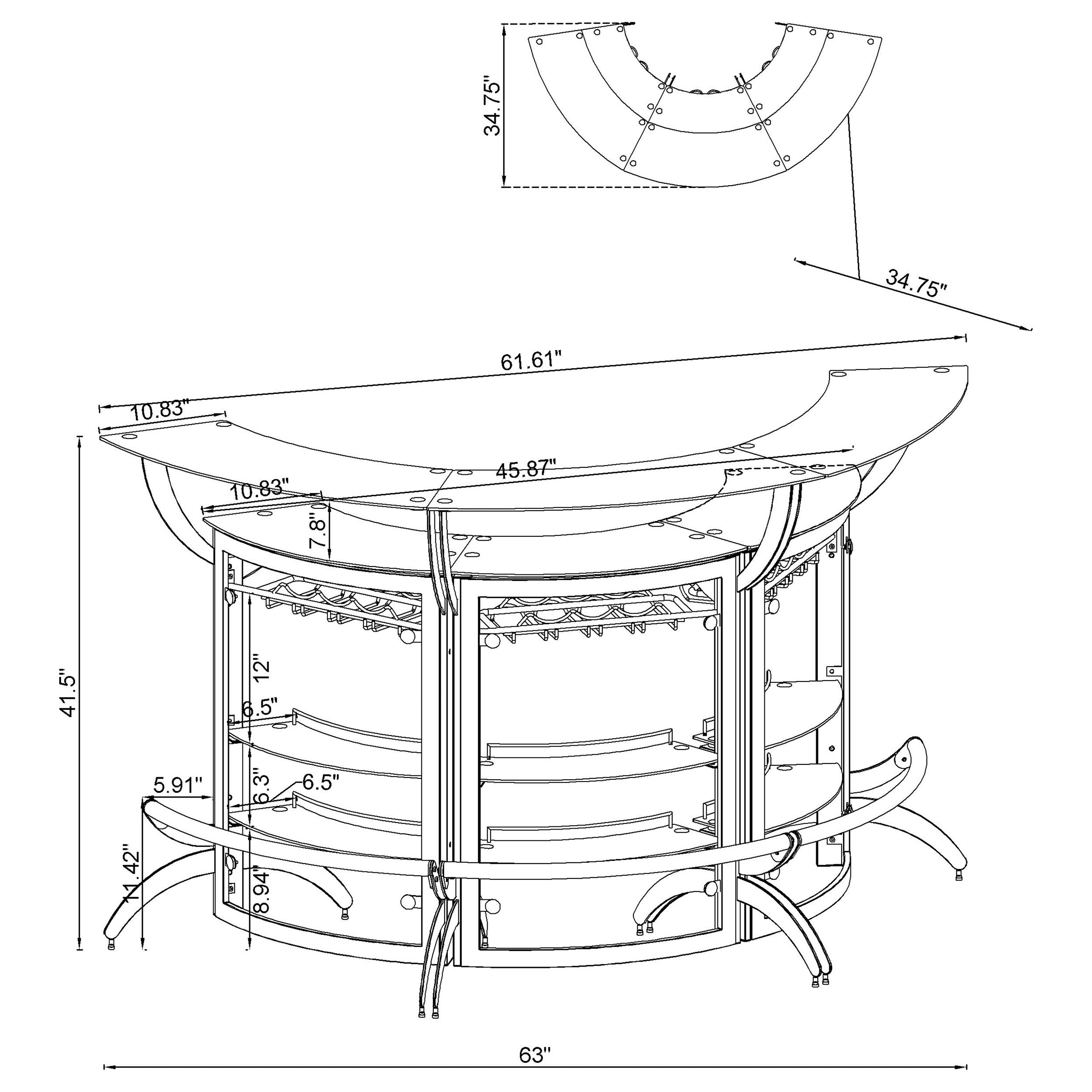 Dallas Home Bar - Luxury Home Furniture (MI)