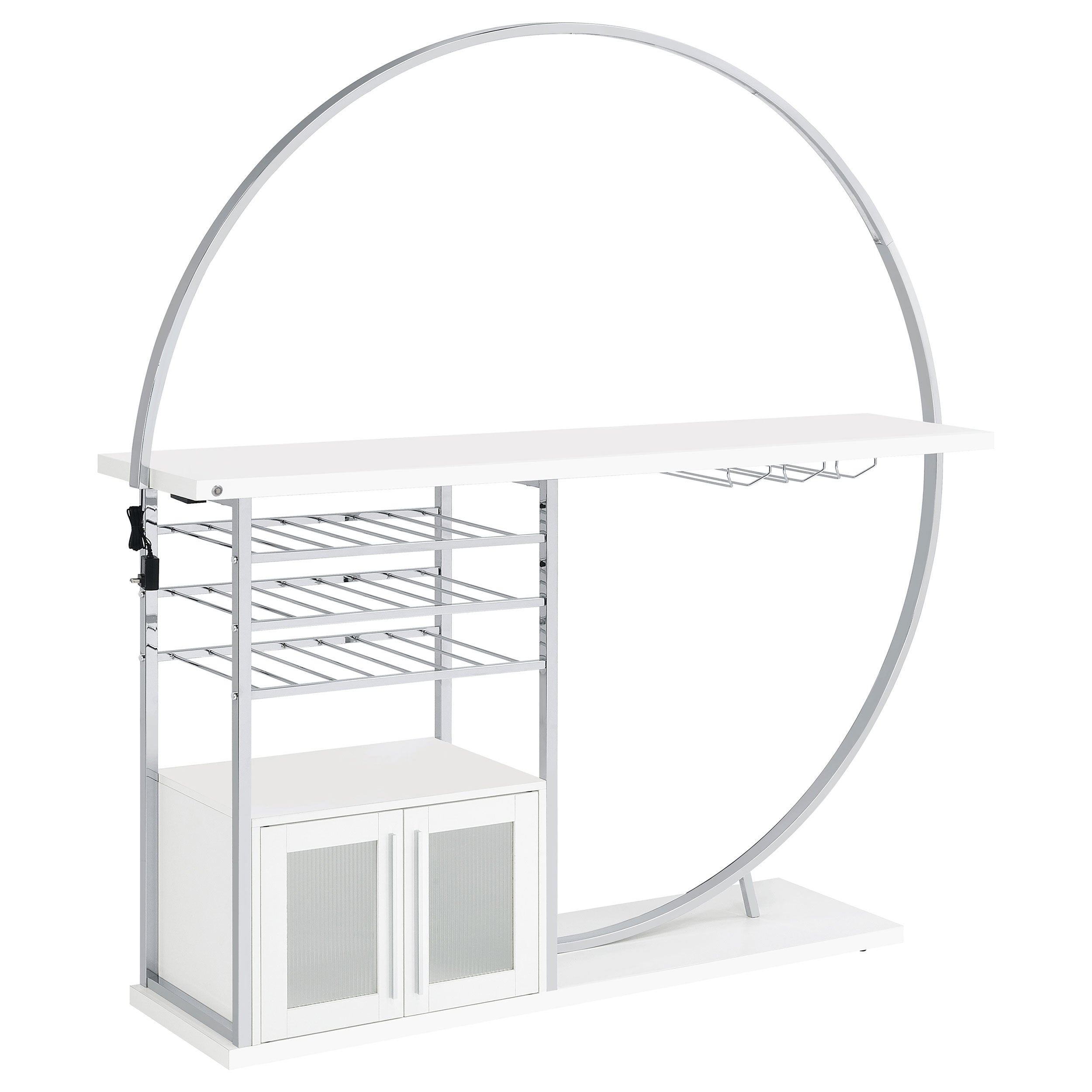 Risley Wine Cabinet with LED Lighting - Luxury Home Furniture (MI)