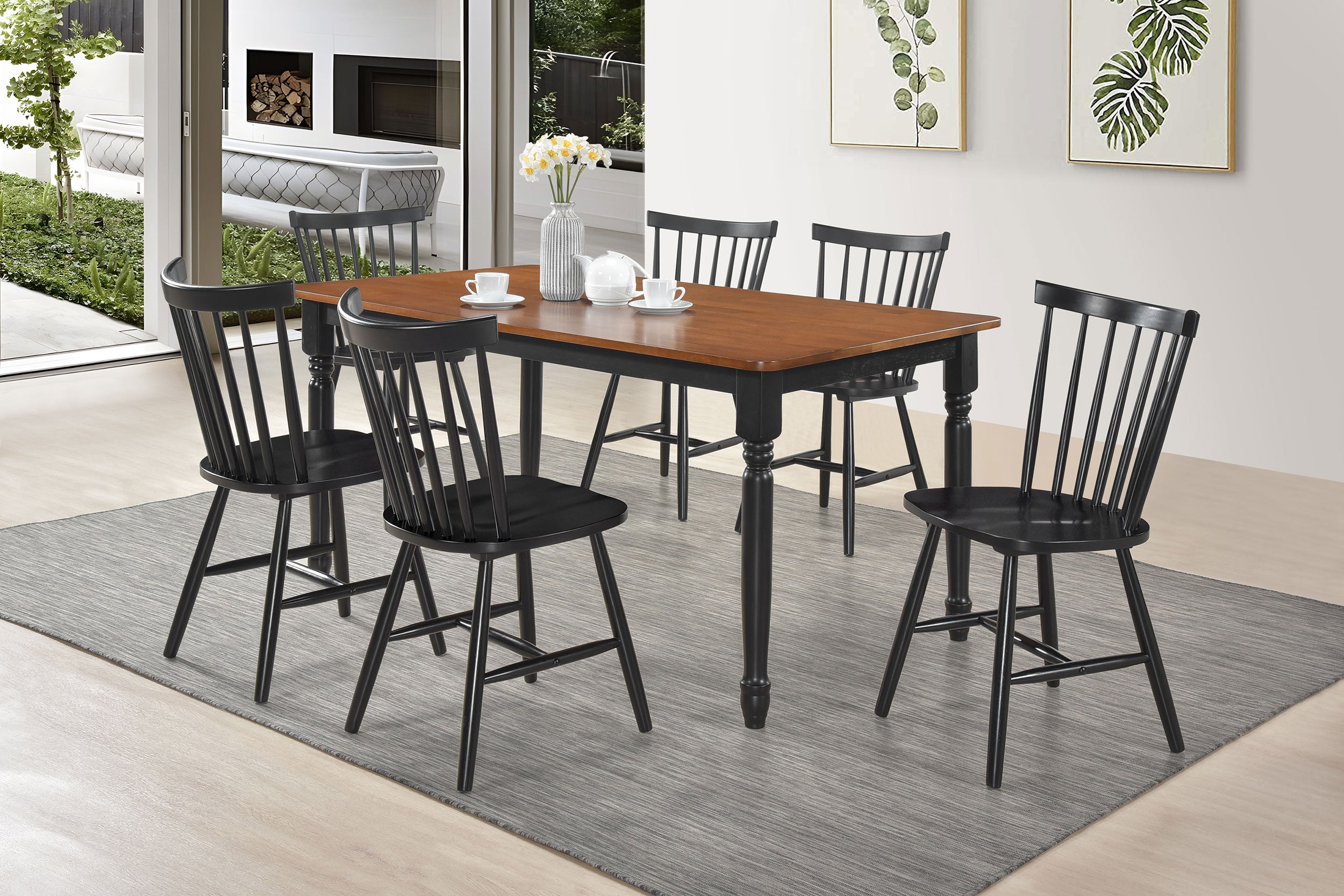 Hollyoak 7 Pc Dining Set - Luxury Home Furniture (MI)
