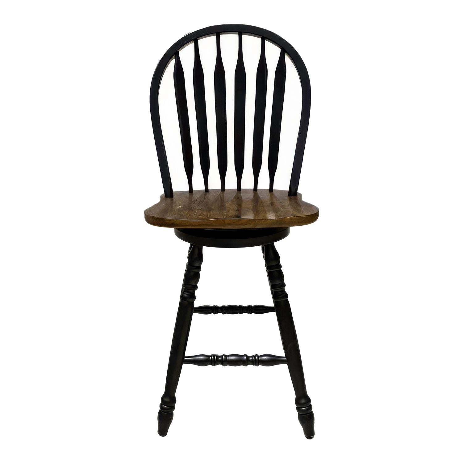 Carolina Crossing Windsor Swivel Counter Chair - Black - Luxury Home Furniture (MI)