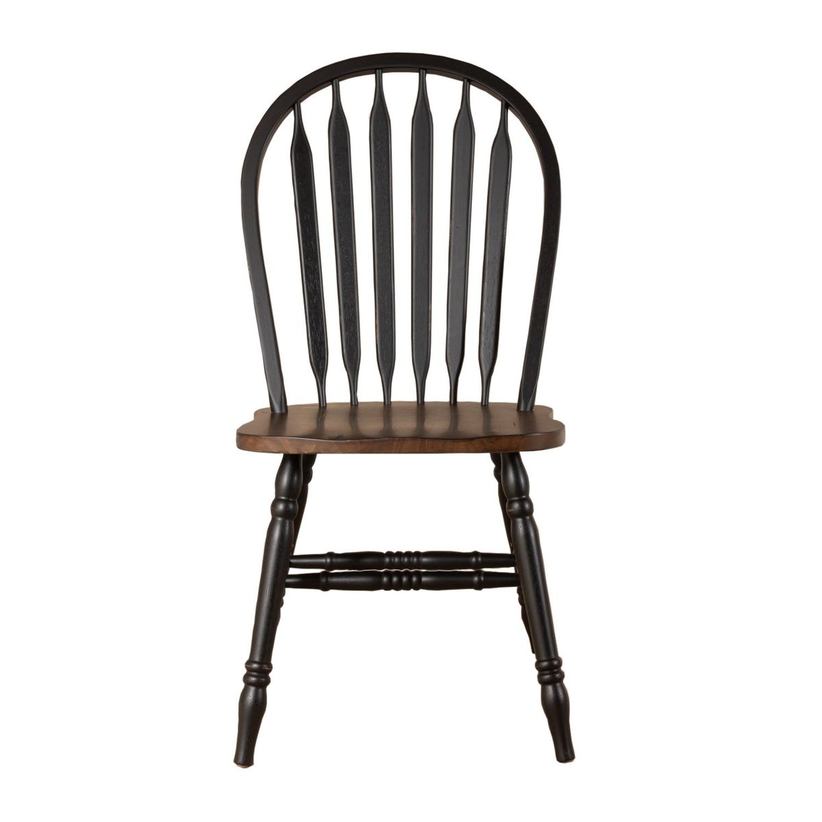 Liberty Furniture Carolina Crossing Windsor Side Chair in Black (Set of 2) image