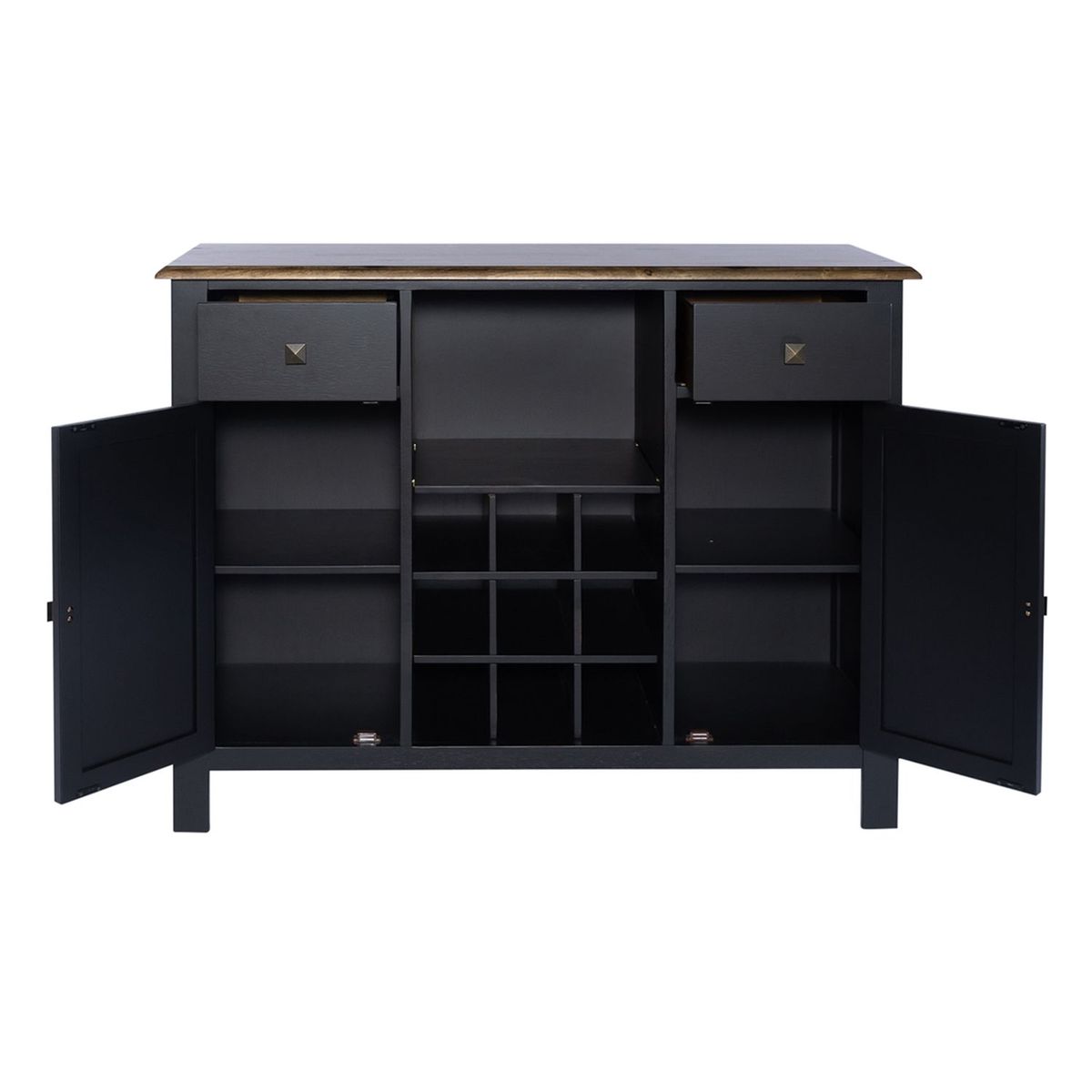 Liberty Furniture Carolina Crossing Server in Black - Luxury Home Furniture (MI)