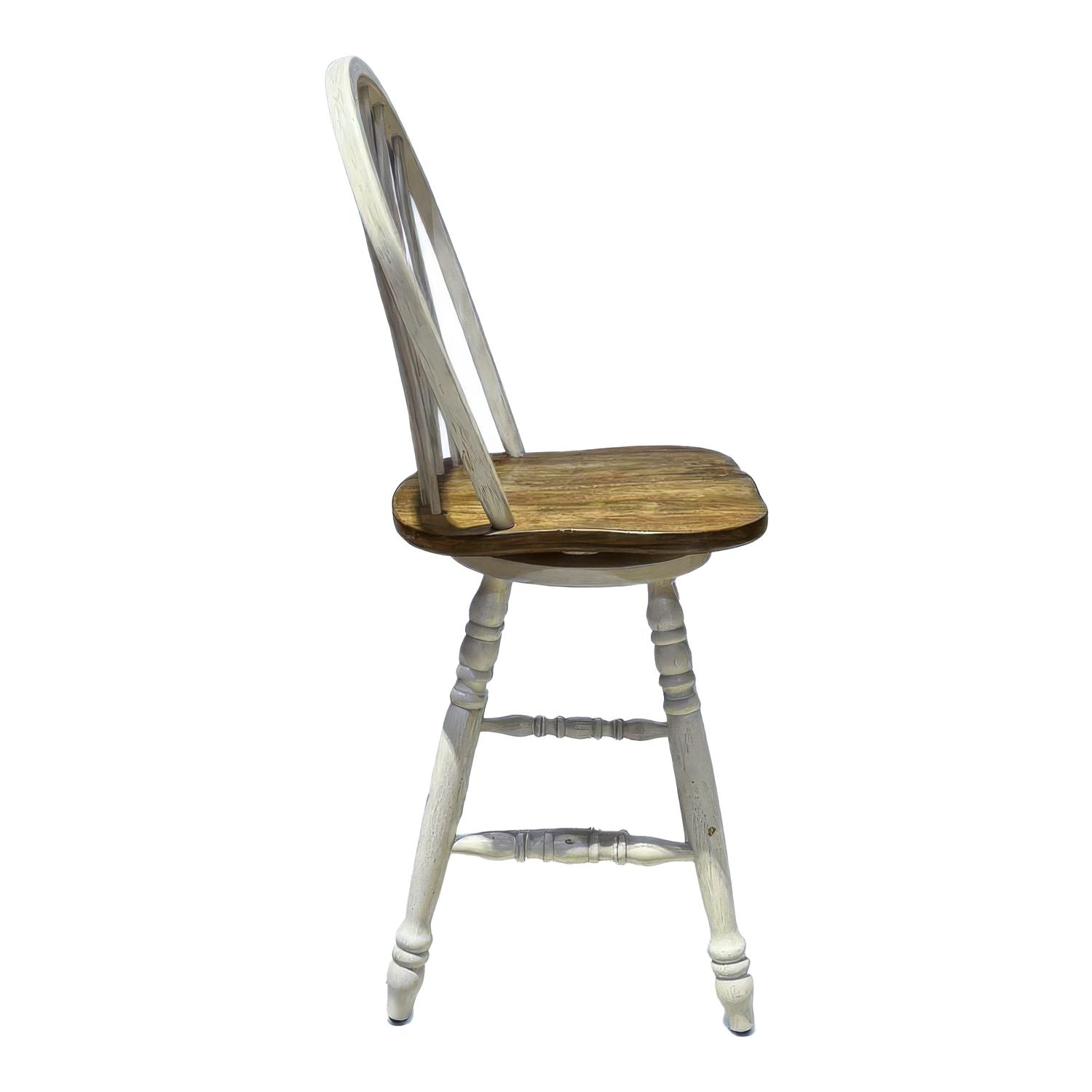 Carolina Crossing Windsor Swivel Counter Chair - White - Luxury Home Furniture (MI)