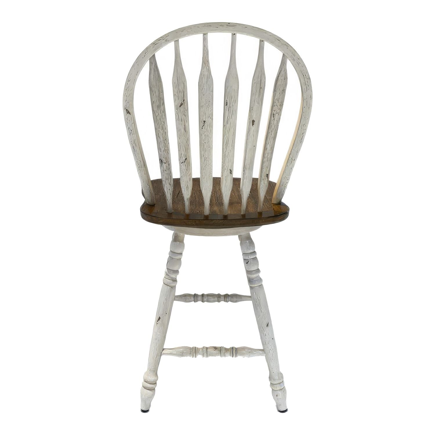 Carolina Crossing Windsor Swivel Counter Chair - White - Luxury Home Furniture (MI)