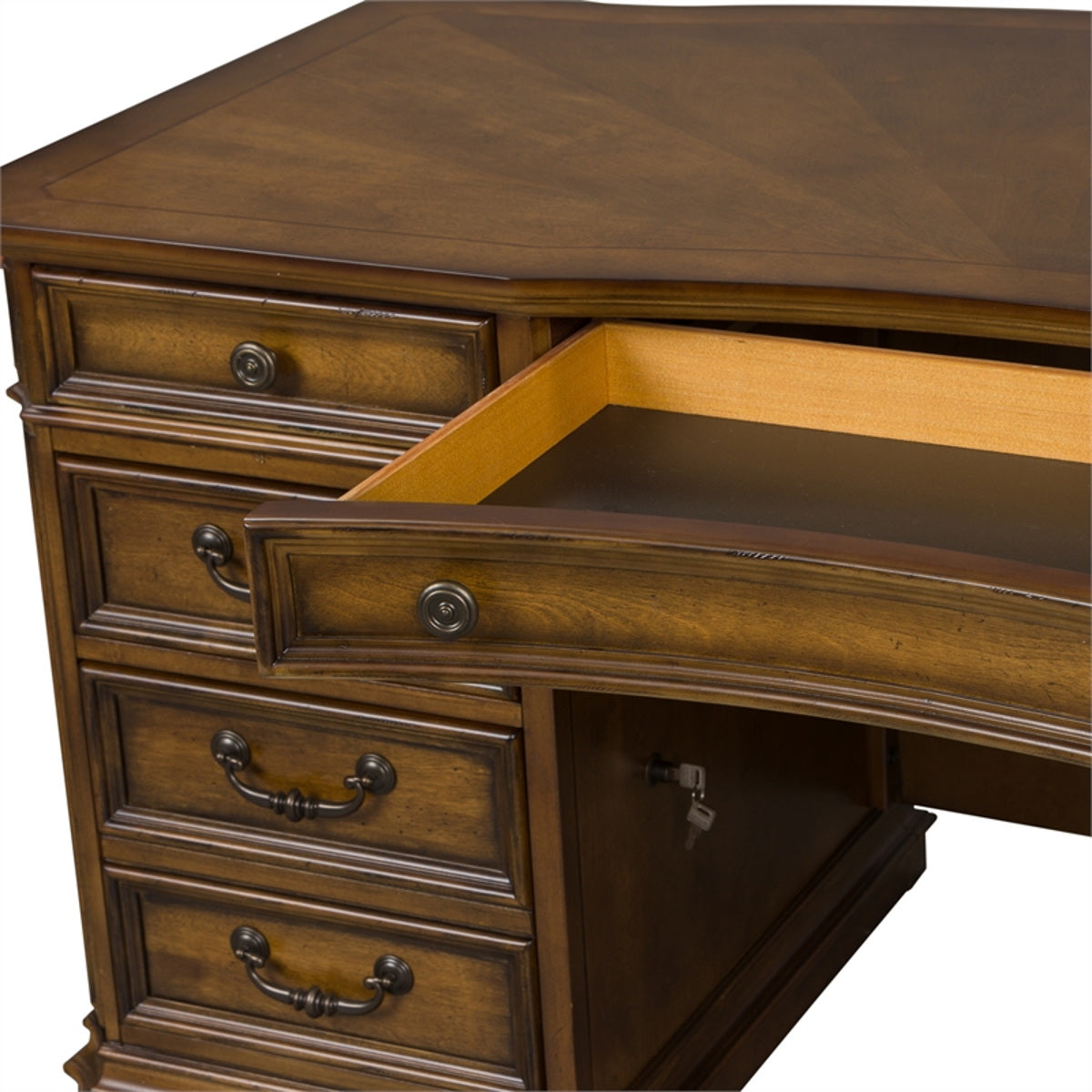 Liberty Amelia Jr Executive Desk in Antique Toffee - Luxury Home Furniture (MI)