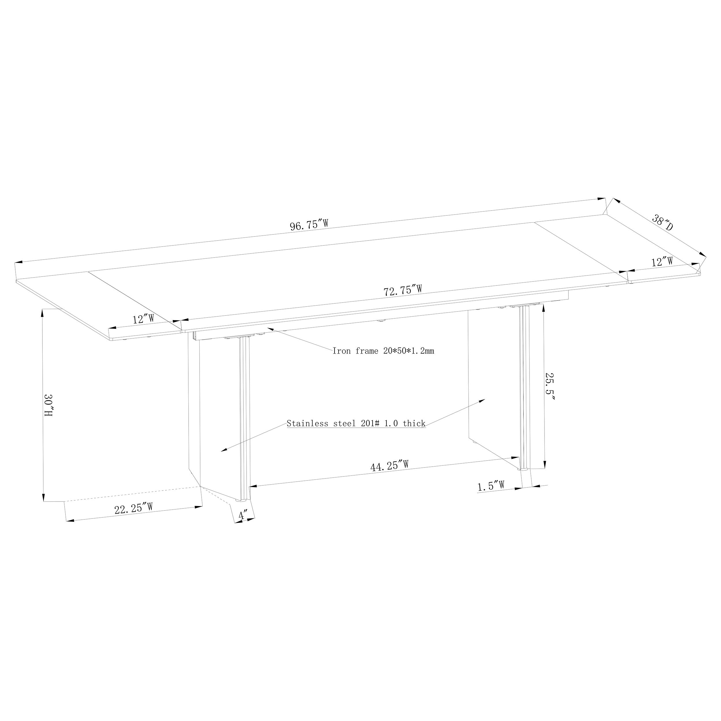 Vesa Extension Dining Table - Luxury Home Furniture (MI)
