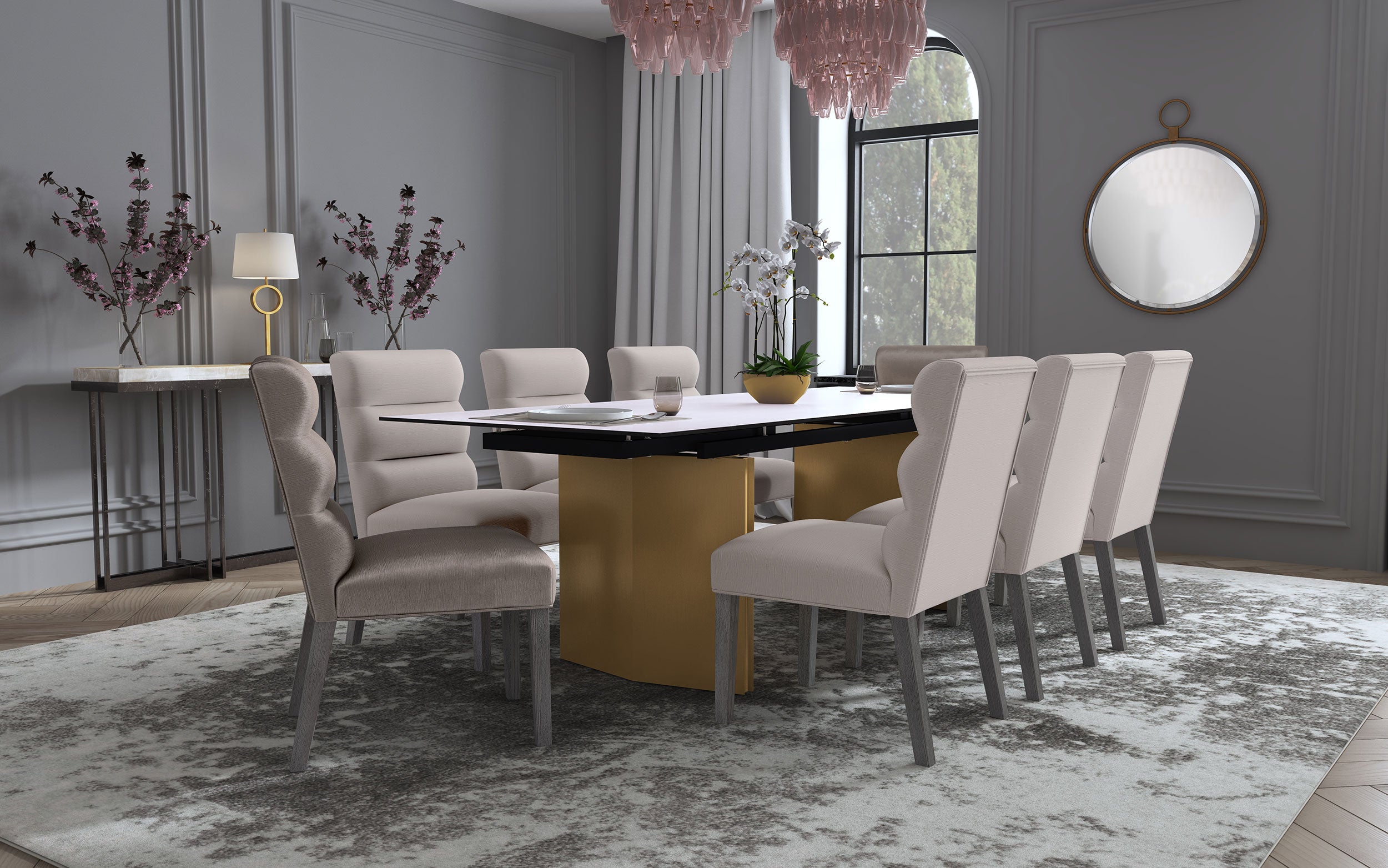 Vesa Extension Dining Table - Luxury Home Furniture (MI)