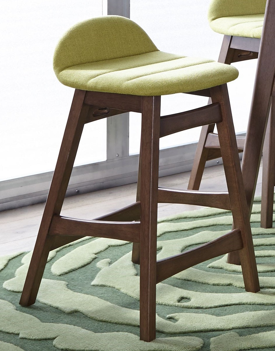 Liberty Furniture Space Saver 24" Counter Chair (Green) in Satin Walnut (Set of 2) - Luxury Home Furniture (MI)