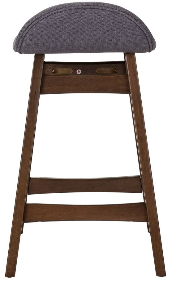 Liberty Furniture Space Saver 24" Counter Chair (Grey) in Satin Walnut (Set of 2) - Luxury Home Furniture (MI)