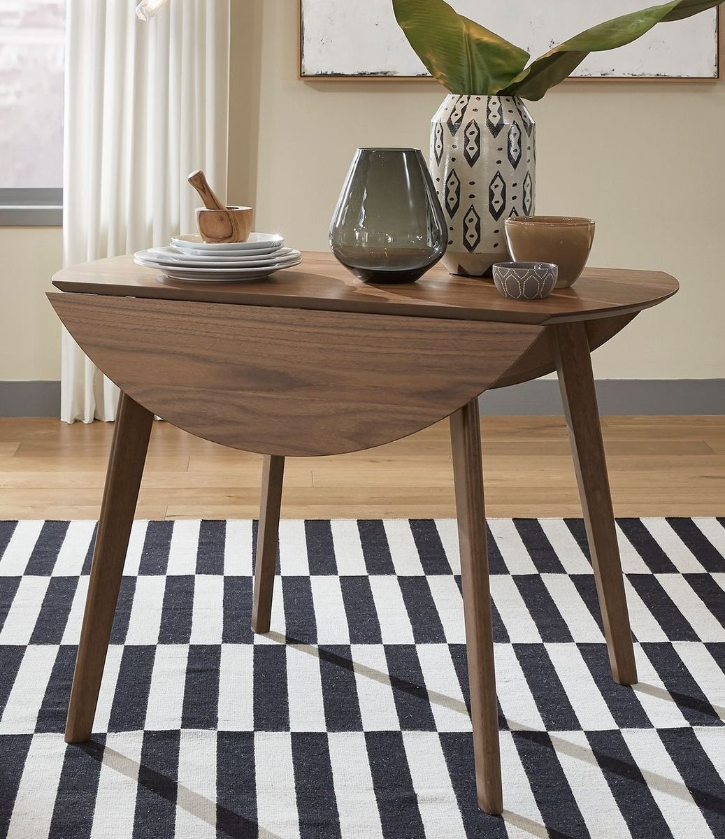 Liberty Furniture Space Saver Drop Leaf Table in Satin Walnut - Luxury Home Furniture (MI)