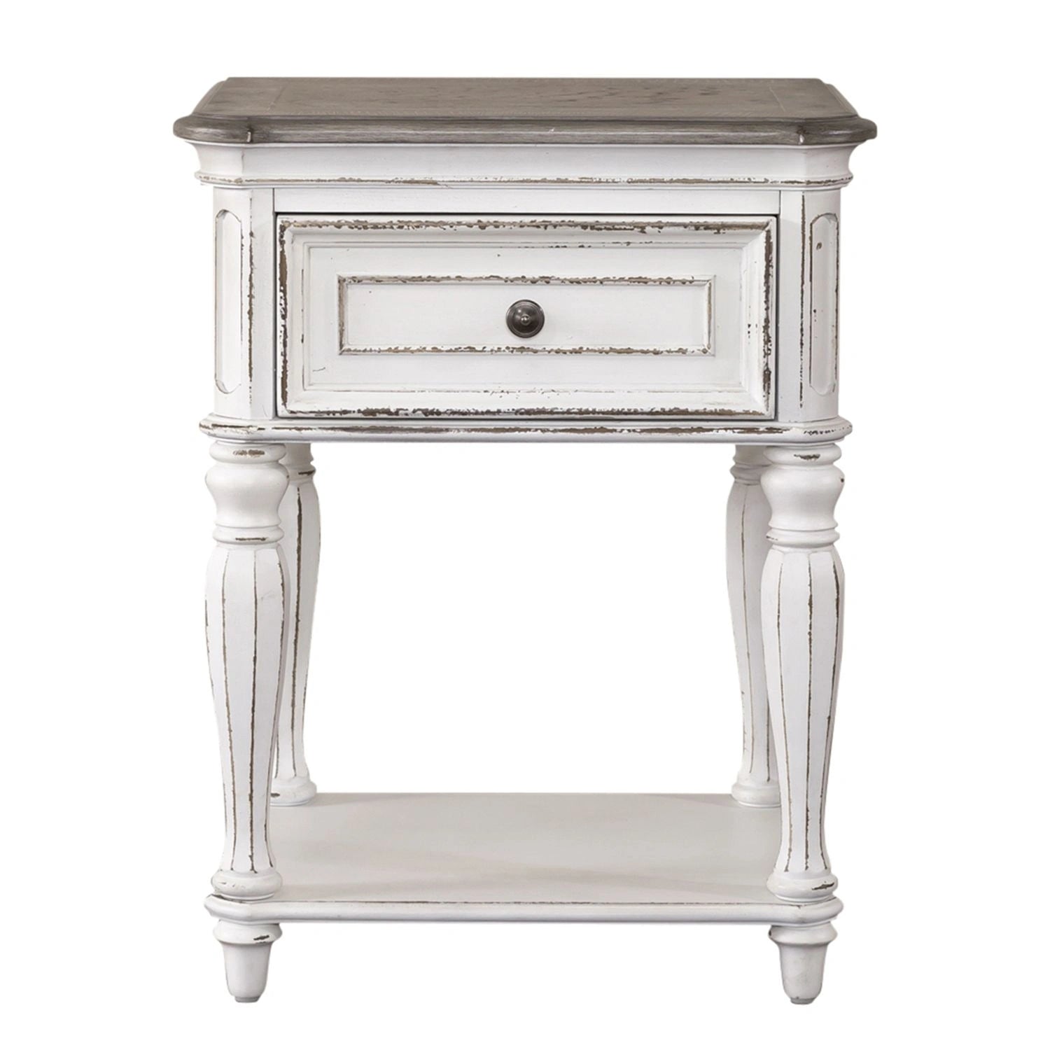 Magnolia Manor Leg Nightstand in Antique White image
