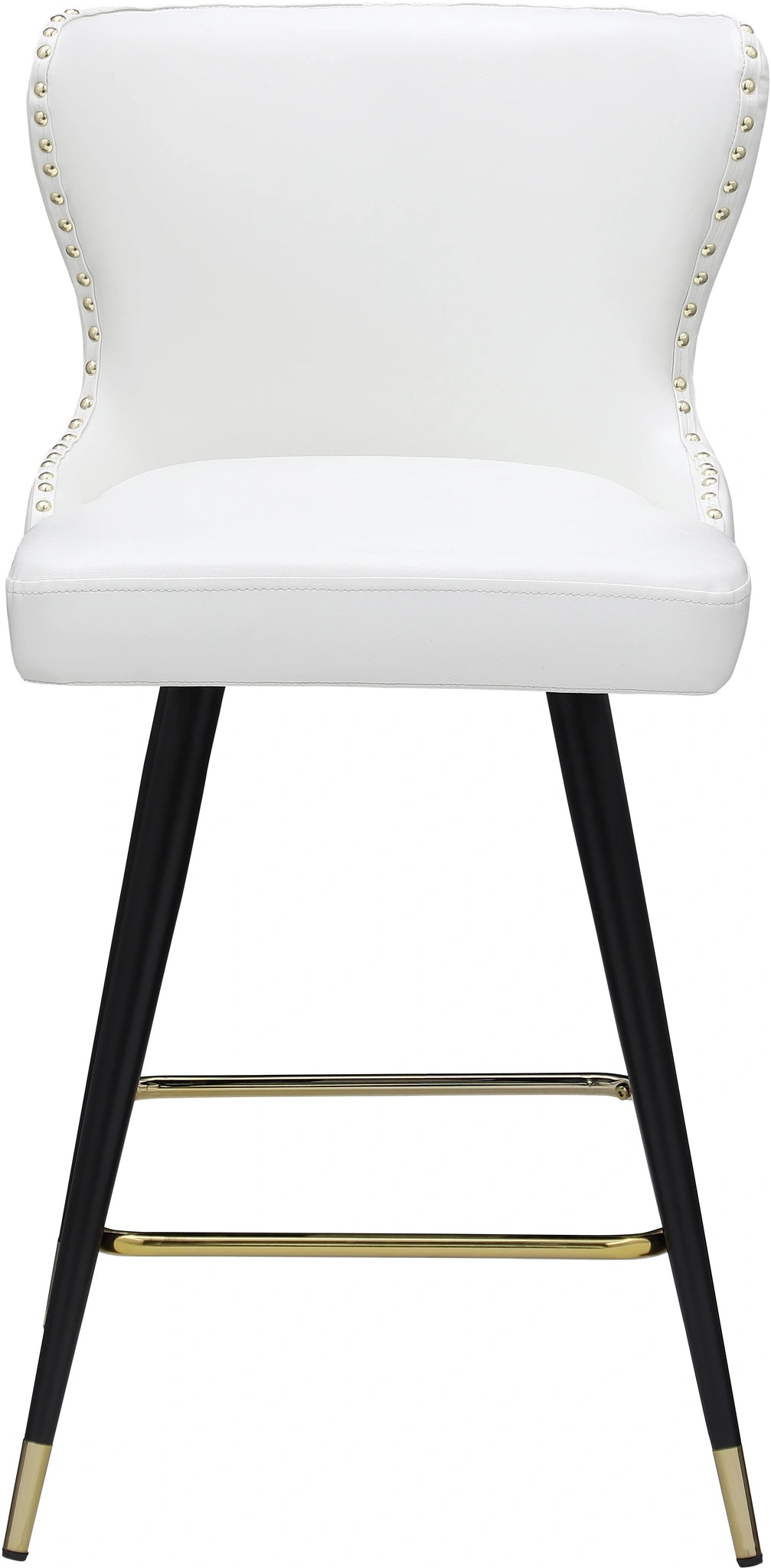 Hendrix White Faux Leather Counter/Bar Stool