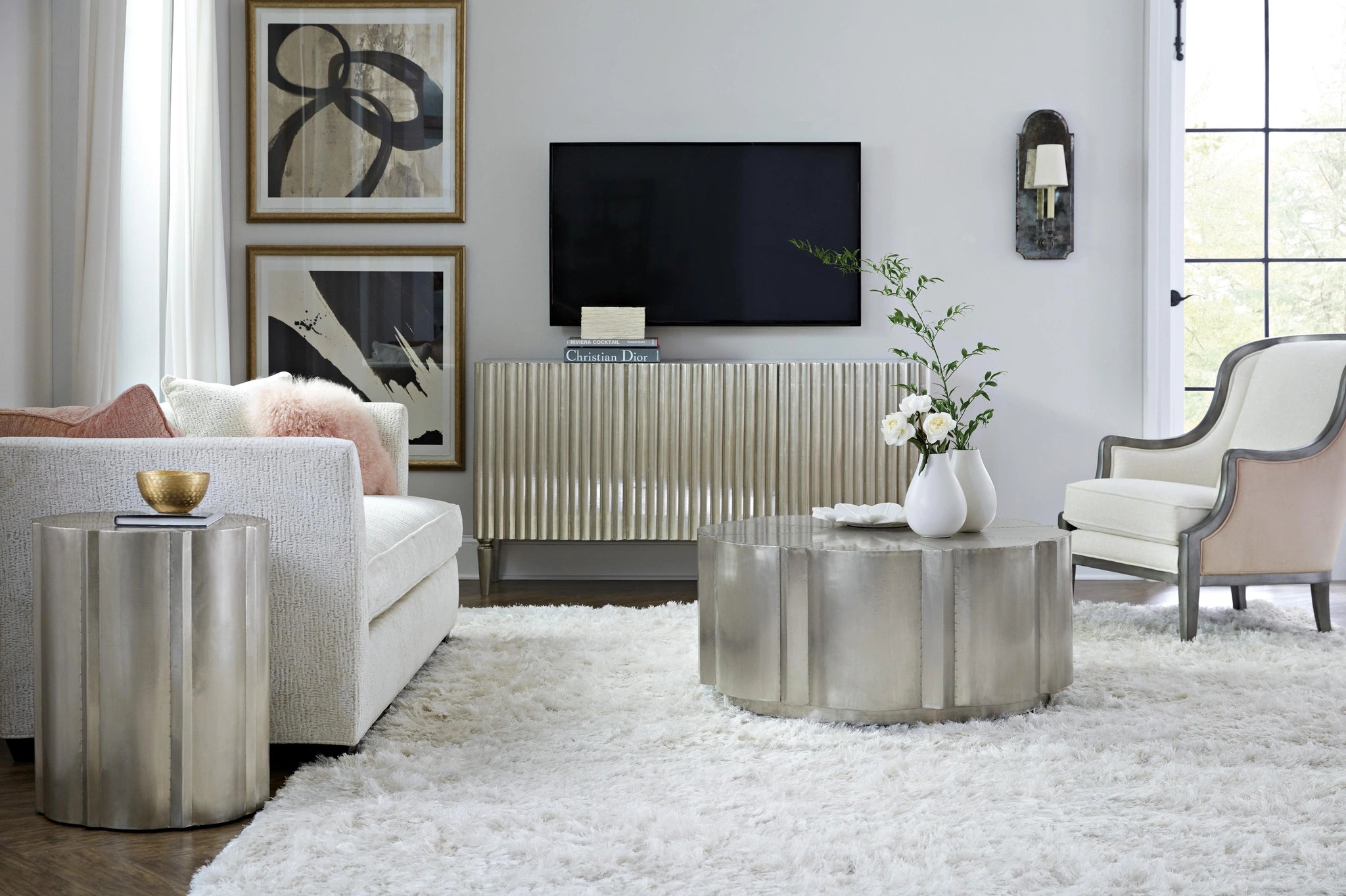 German Silver Entertainment Console