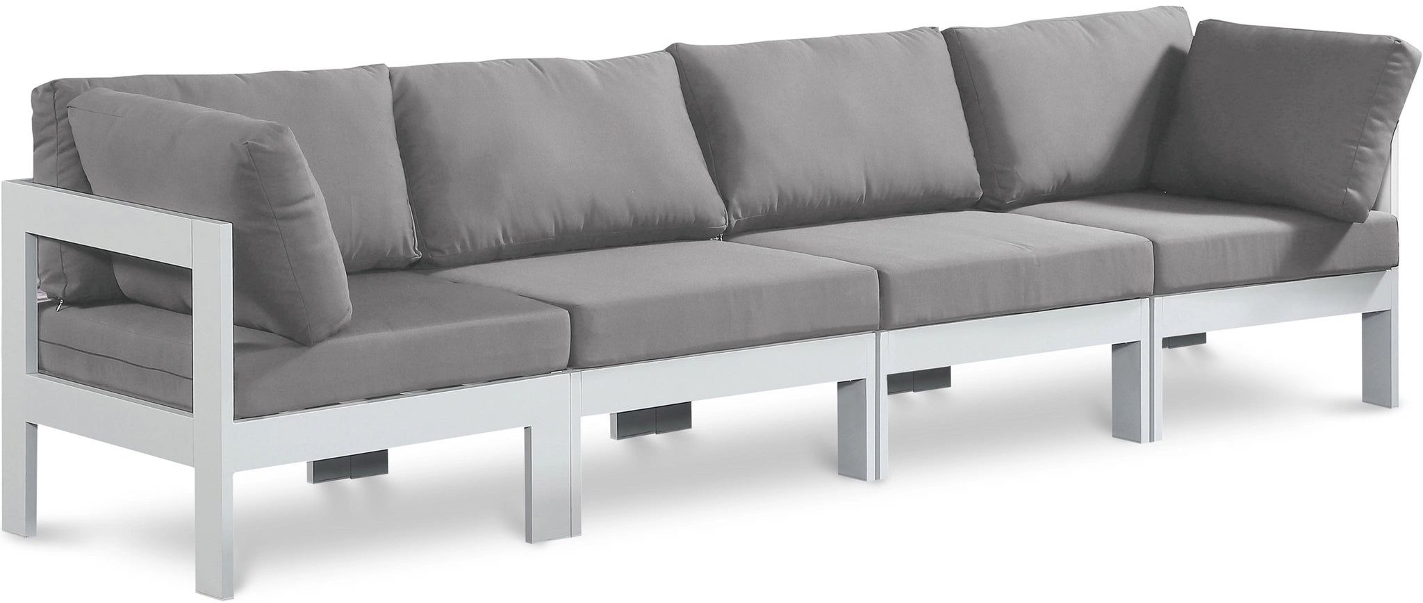 Nizuc Grey Waterproof Fabric Outdoor Patio Modular Sofa