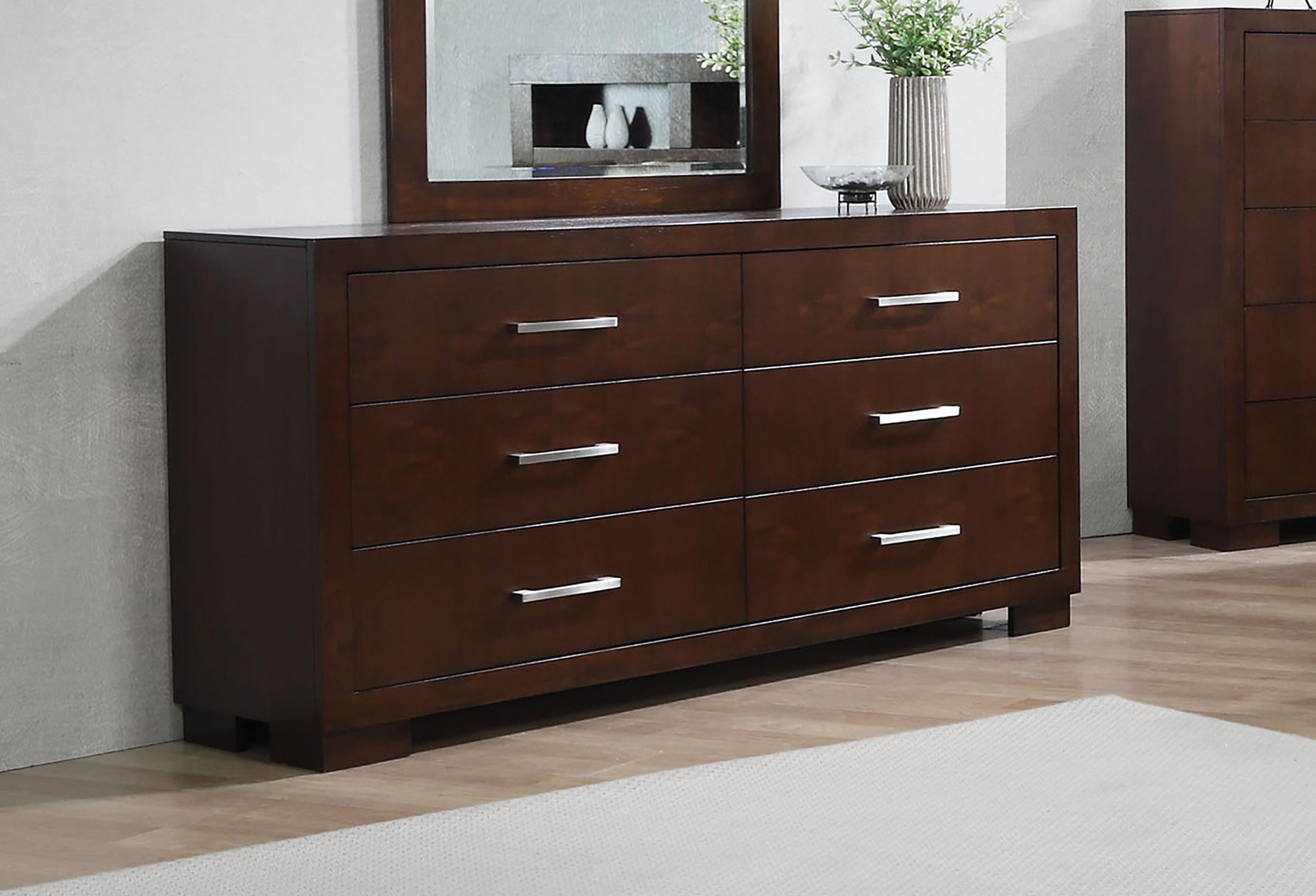 Jessica 6-drawer Dresser Cappuccino - Luxury Home Furniture (MI)