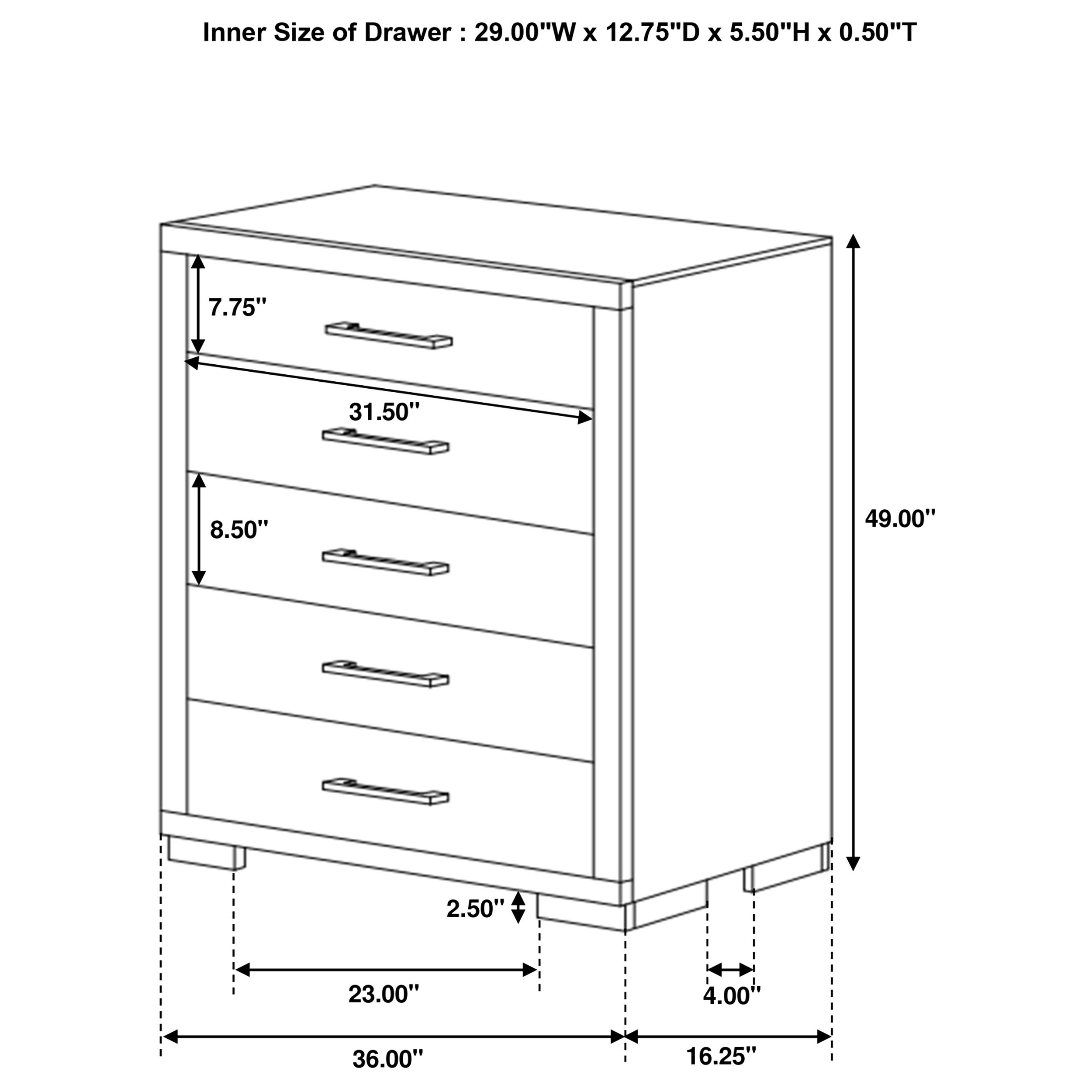 Jessica Chest of Drawers - Luxury Home Furniture (MI)